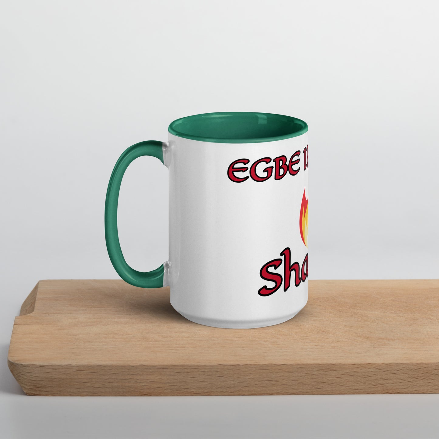 Egbe Shango White Mug with Color Inside