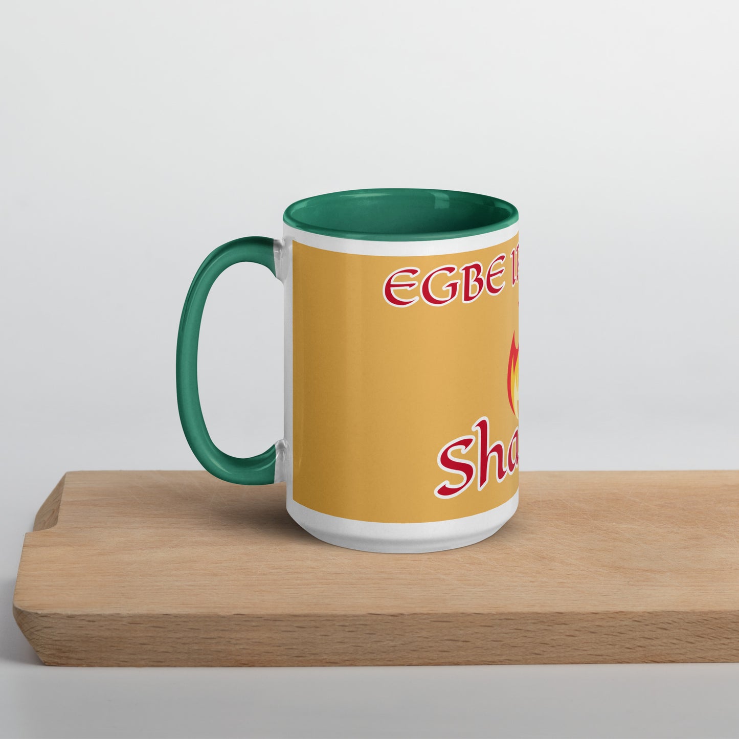 Egbe Shango Gold Mug with Color Inside