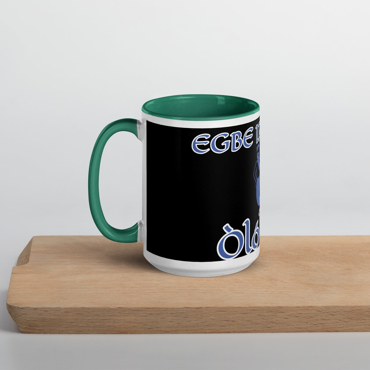 Egbe Olokun black Mug with Color Inside