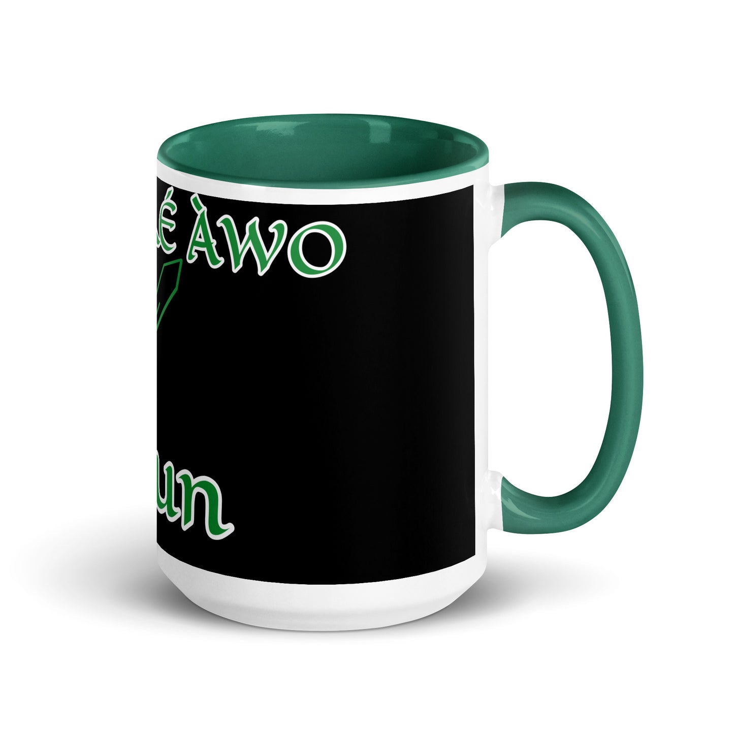 Egbe Ogun Black Mug with Color Inside