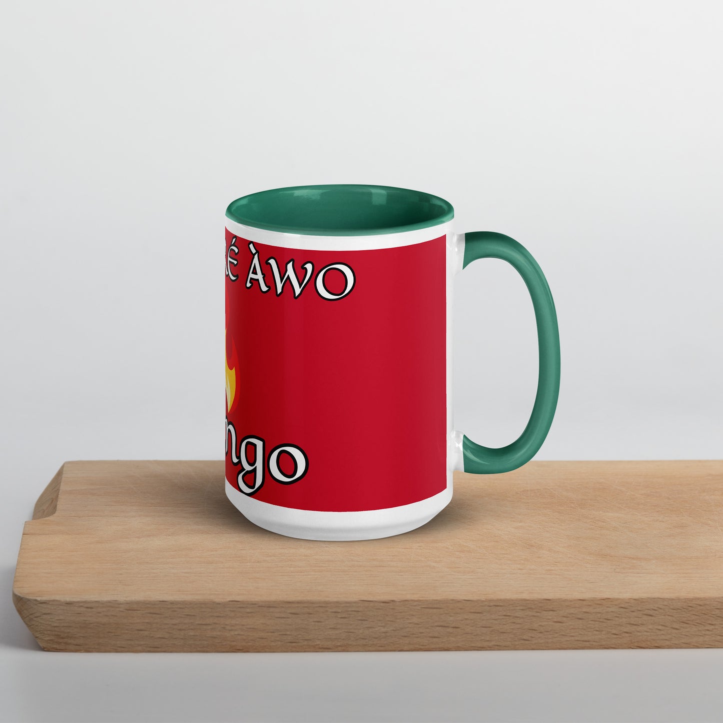 Egbe Shango Red Mug with Color Inside