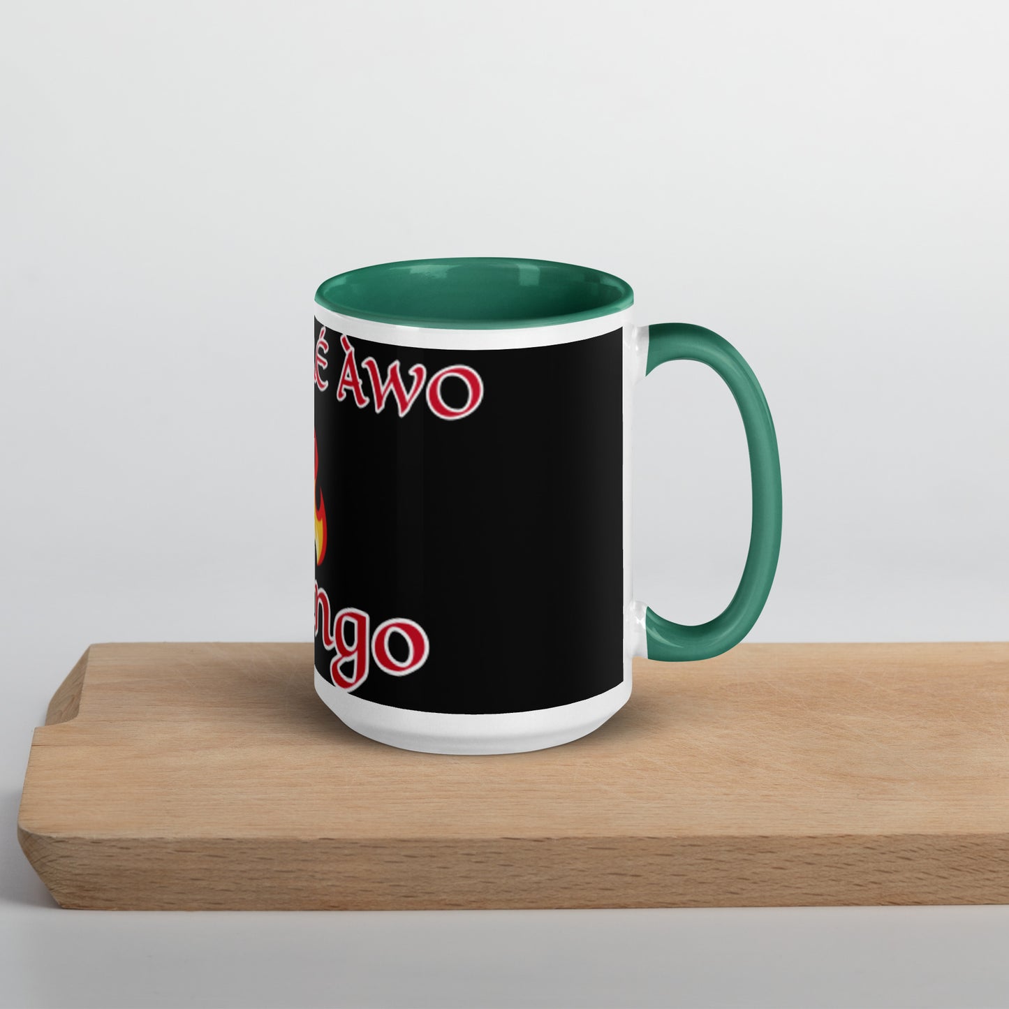 Egbe Shango Black Mug with Color Inside