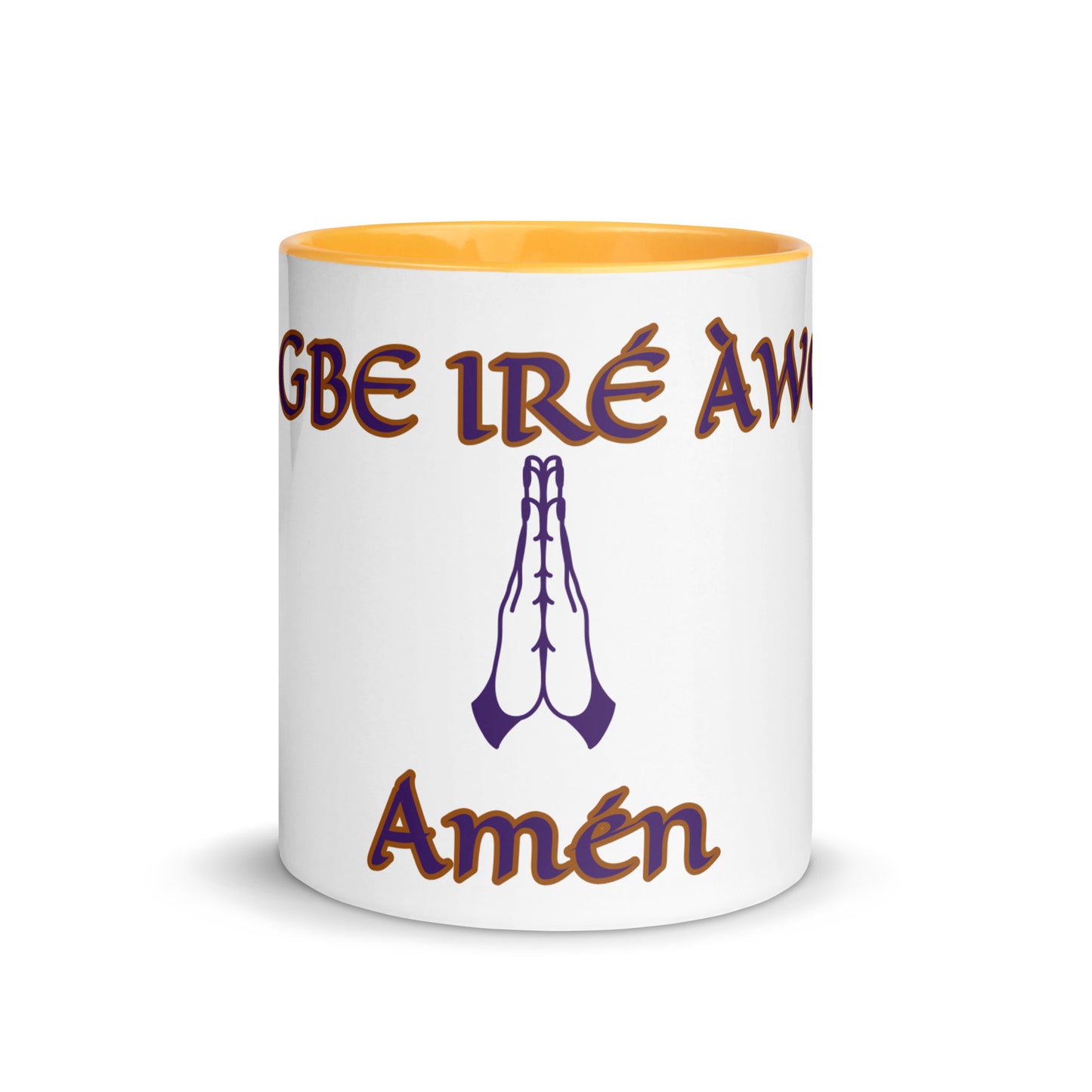 Egbe Amen 2 white Mug with Color Inside