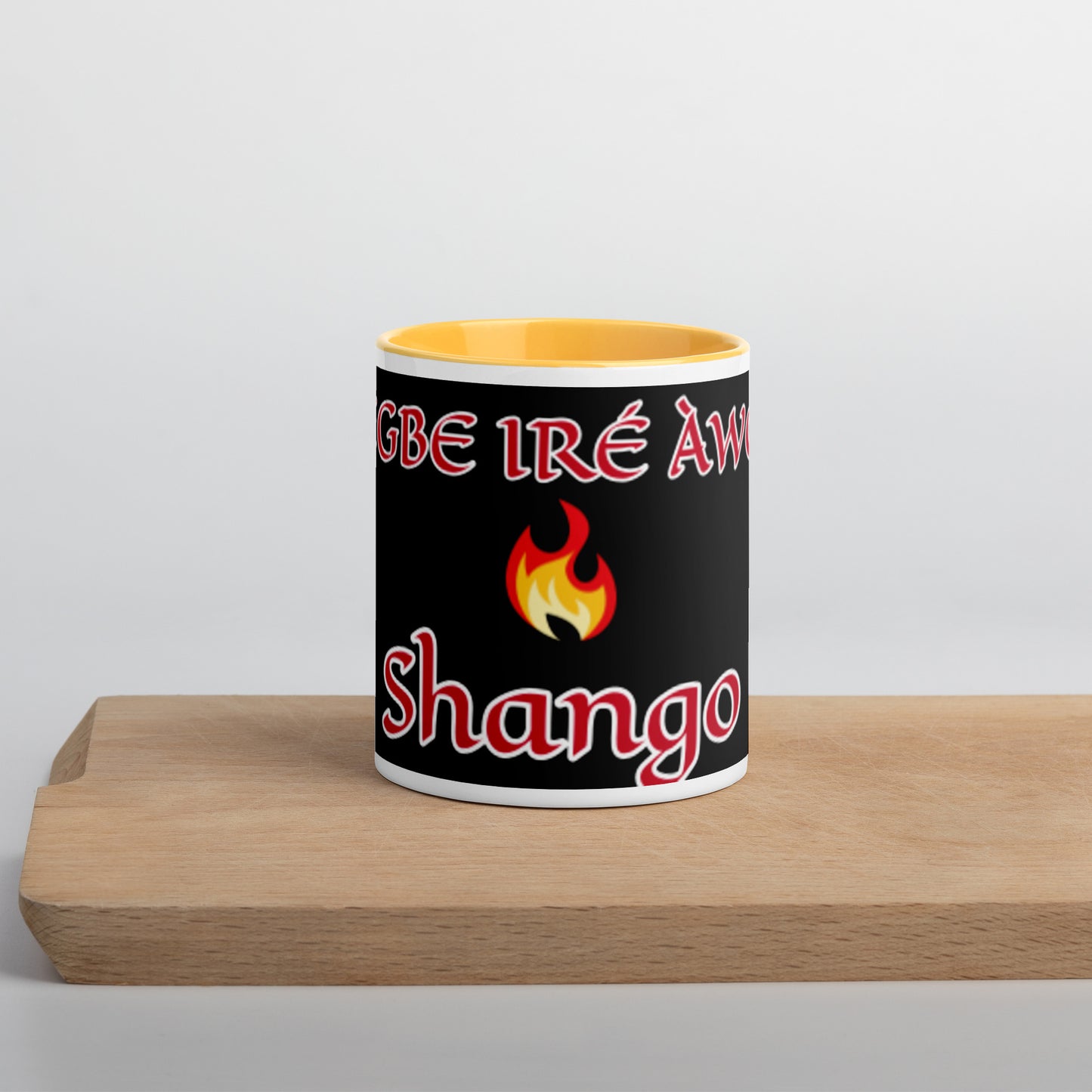 Egbe Shango Black Mug with Color Inside