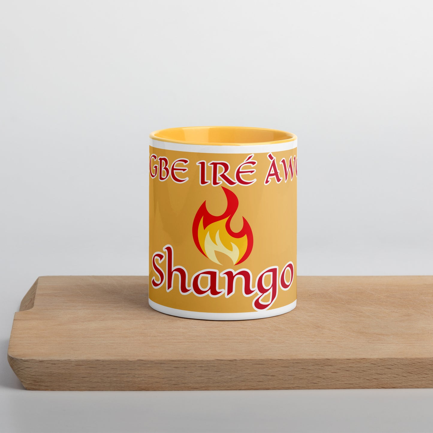 Egbe Shango Gold Mug with Color Inside