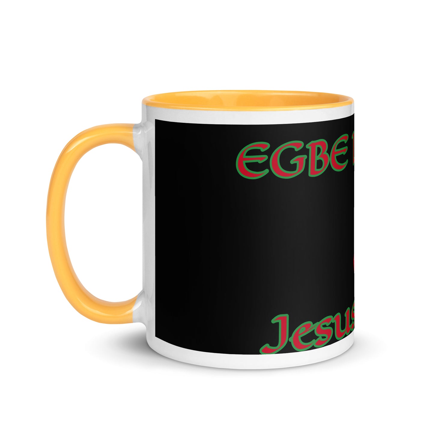 Egbe Jesus Christ 1 black Mug with Color Inside