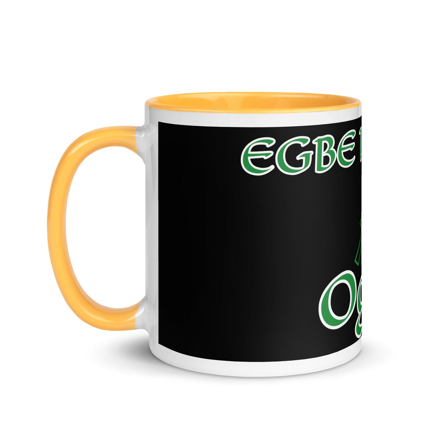 Egbe Ogun Black Mug with Color Inside