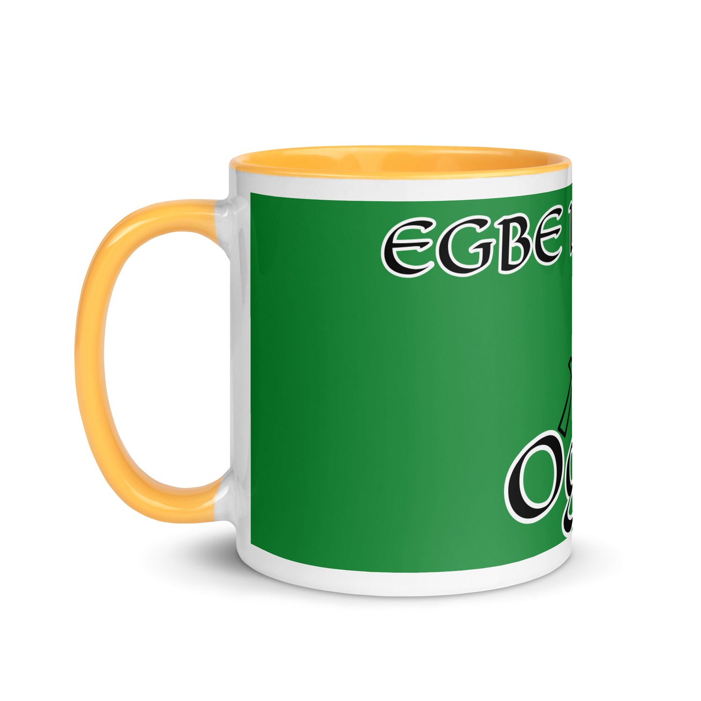 Egbe Ogun Green Mug with Color Inside