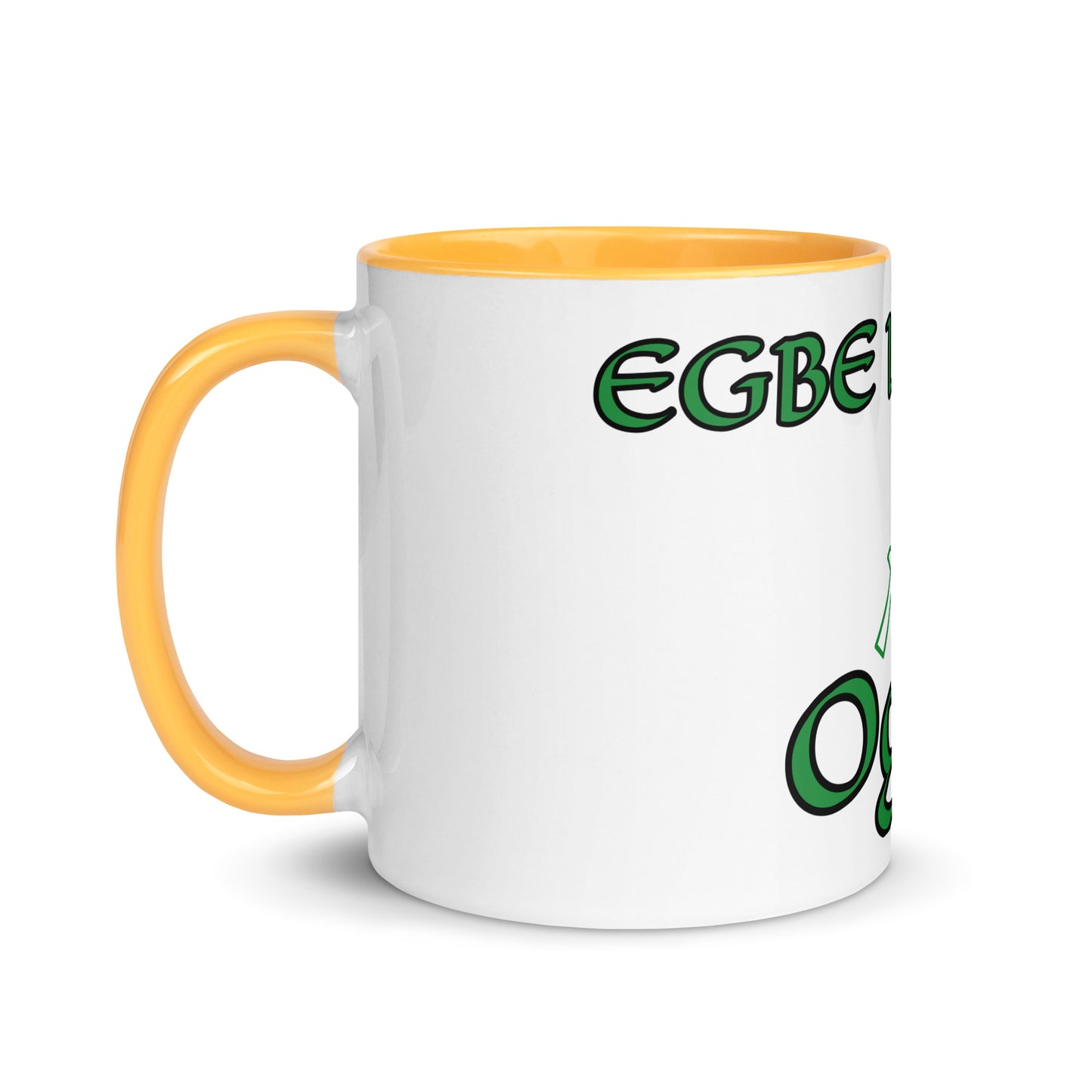 Egbe Ogun White Mug with Color Inside