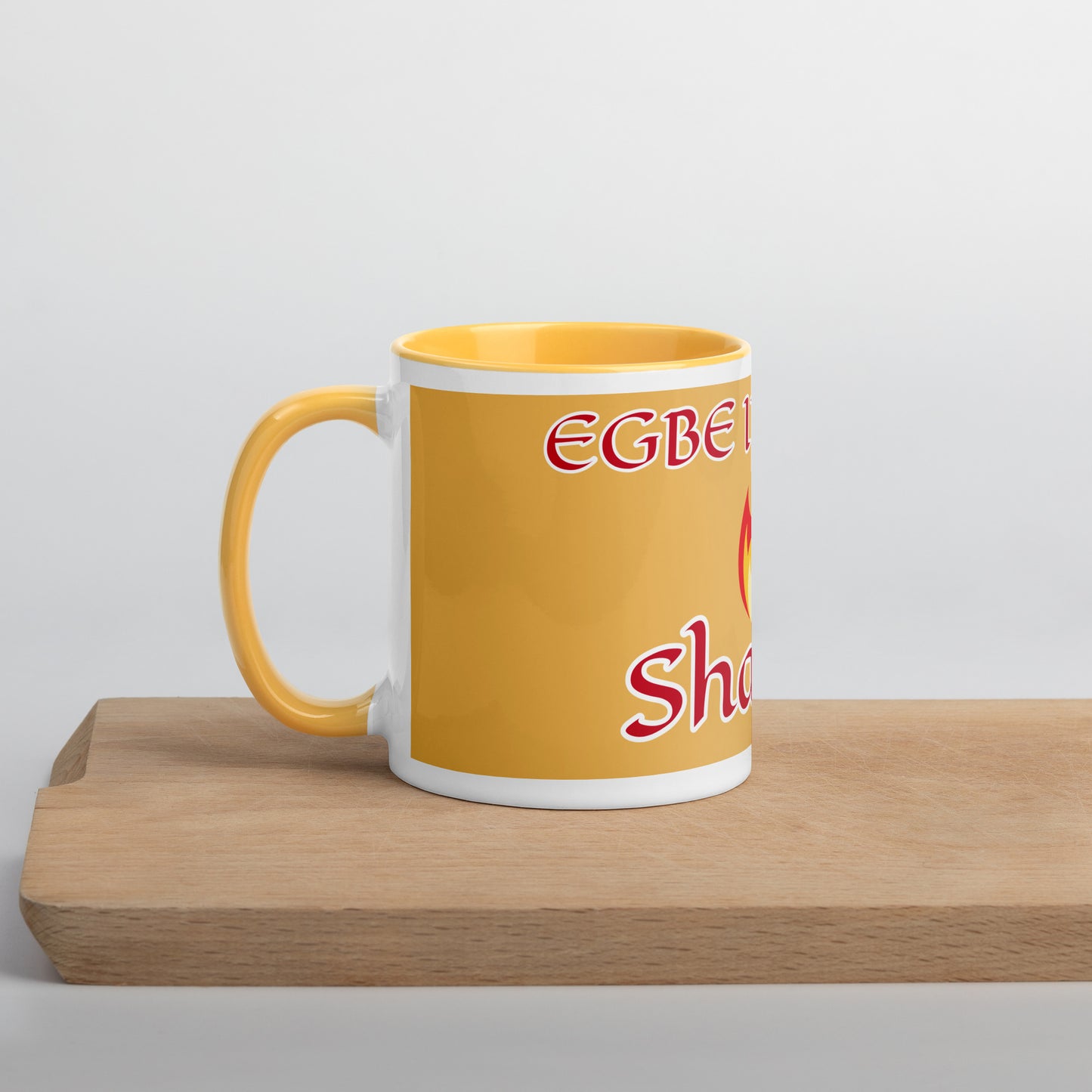 Egbe Shango Gold Mug with Color Inside