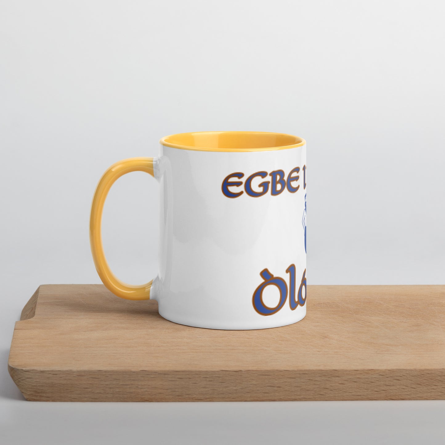 Egbe Olokun white Mug with Color Inside