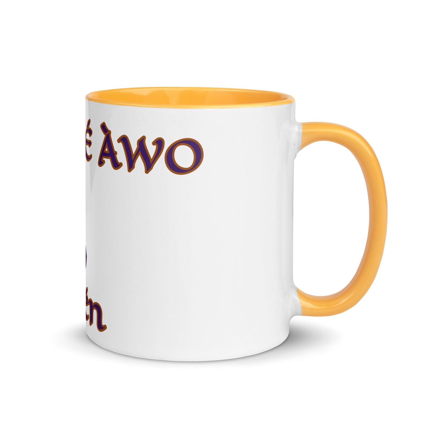 Egbe Amen 2 white Mug with Color Inside