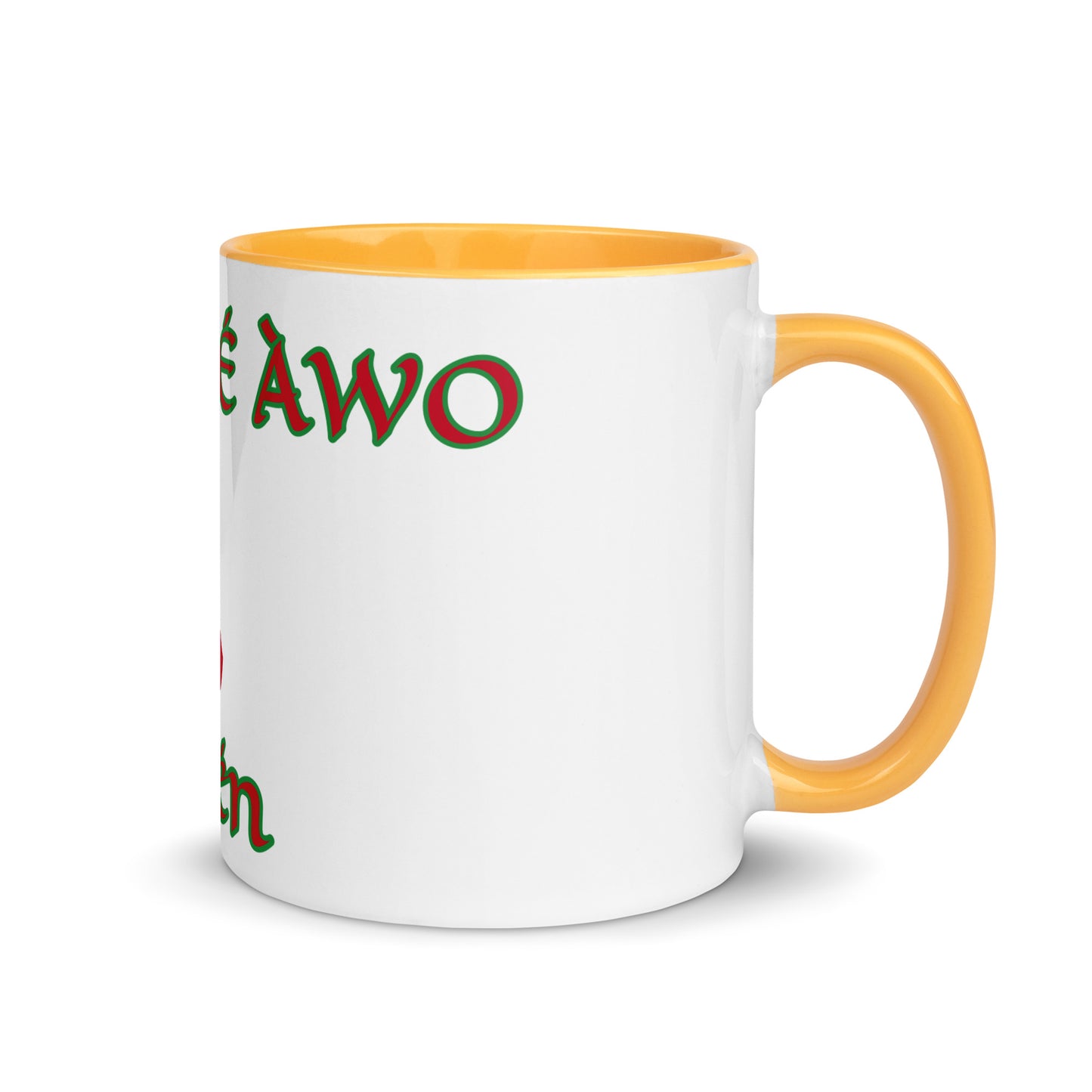 Egbe Amén 1 white Mug with Color Inside