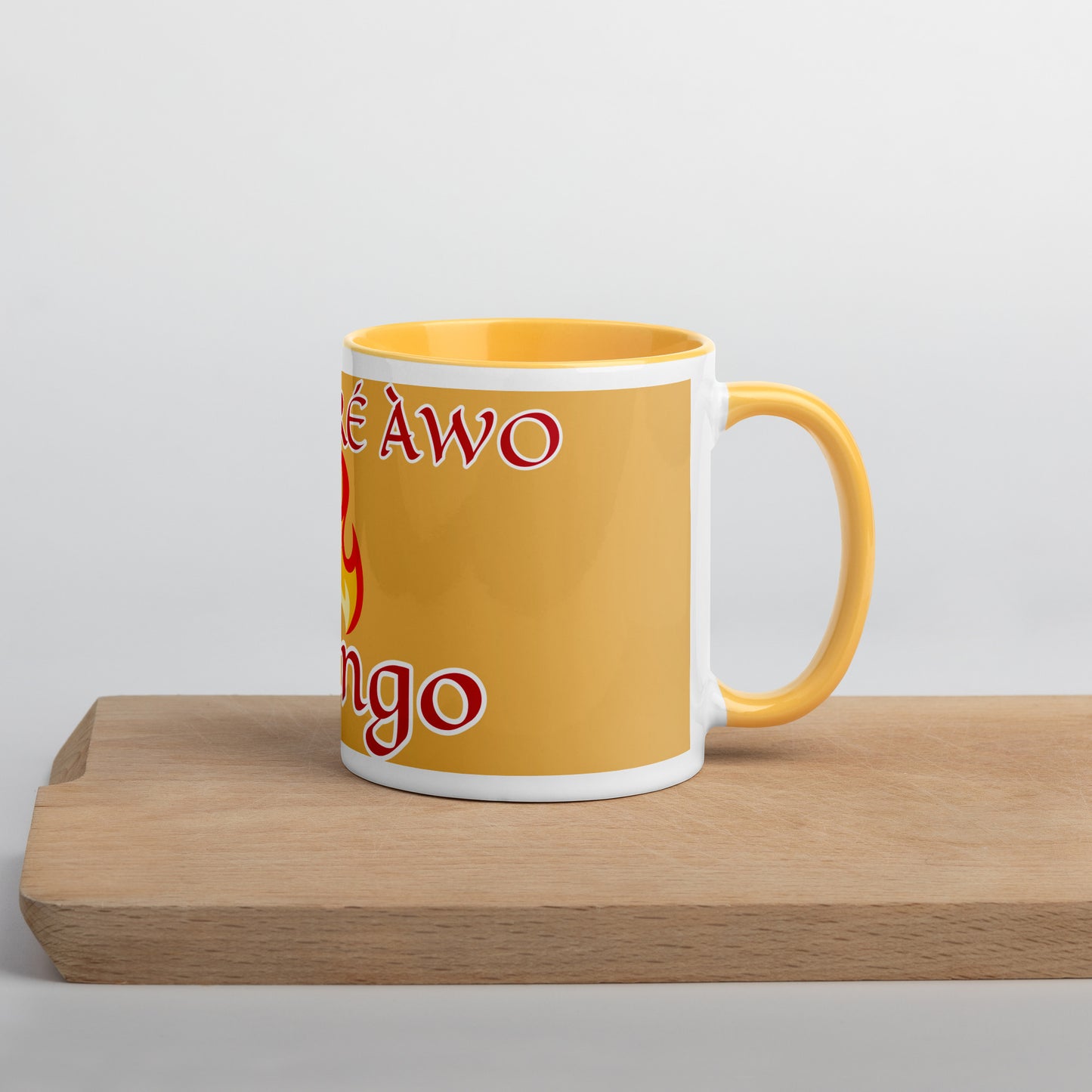 Egbe Shango Gold Mug with Color Inside