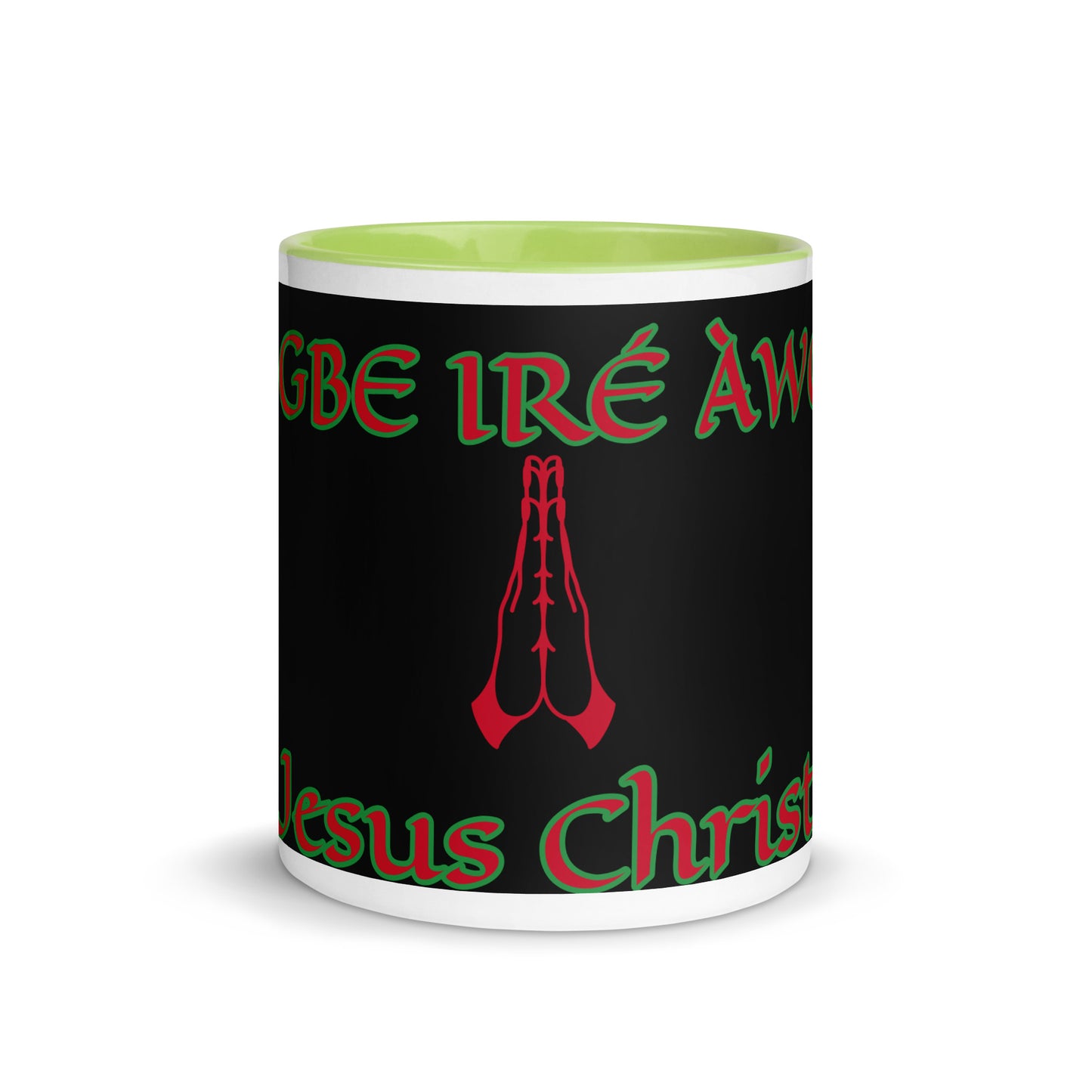 Egbe Jesus Christ 1 black Mug with Color Inside