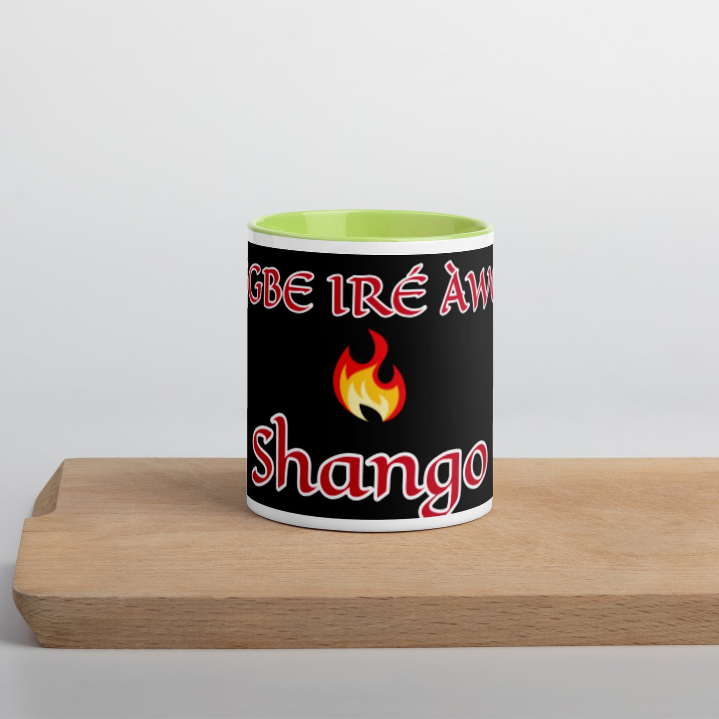 Egbe Shango Black Mug with Color Inside