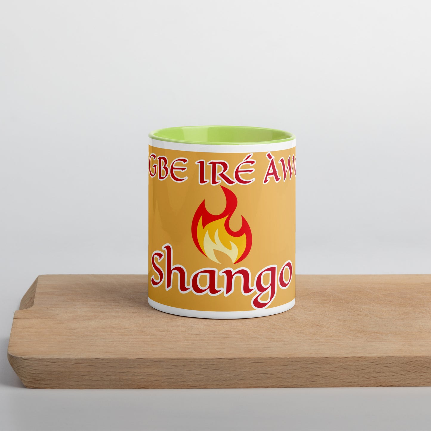 Egbe Shango Gold Mug with Color Inside