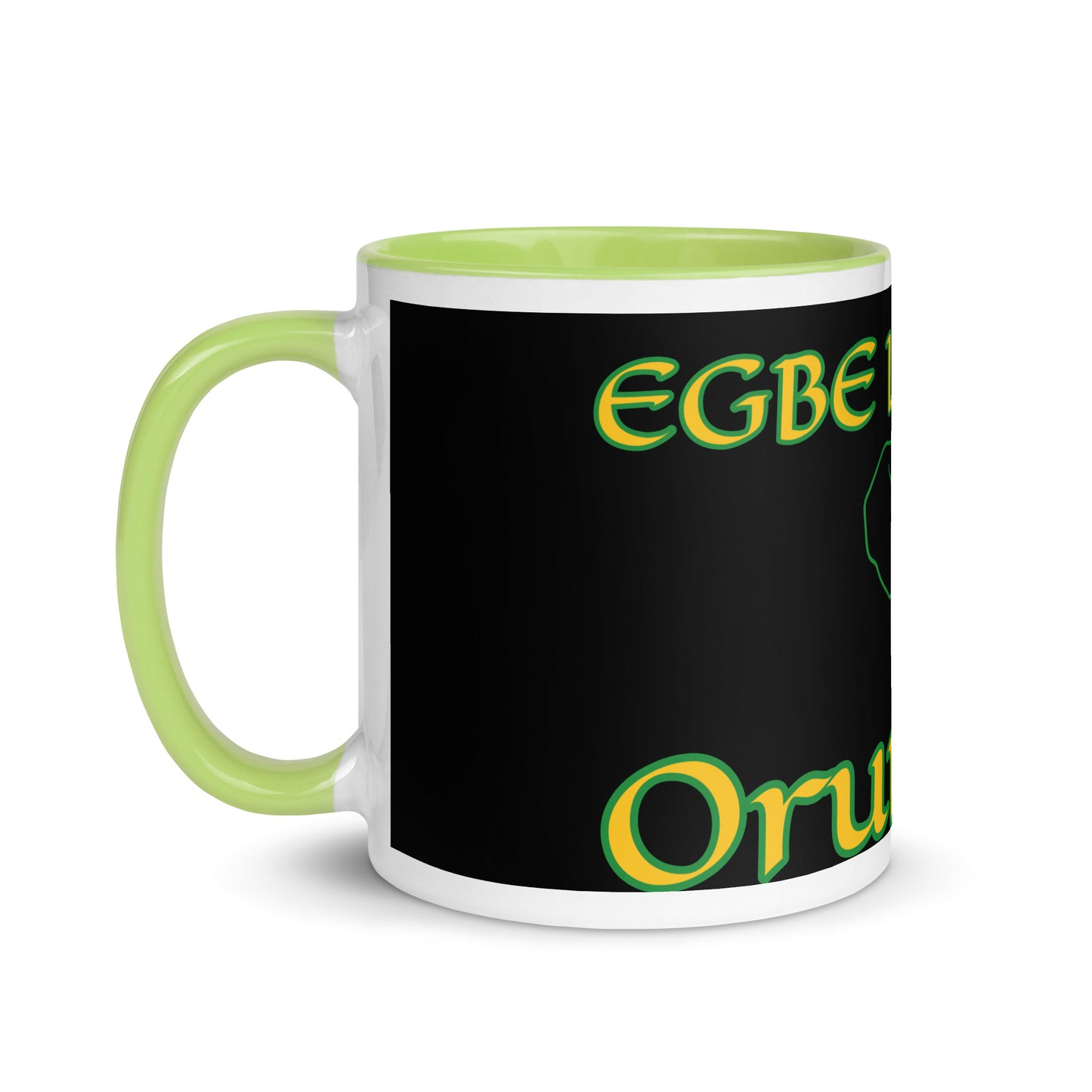 Egbe Orunmila Lucumi reverse black Mug with Color Inside