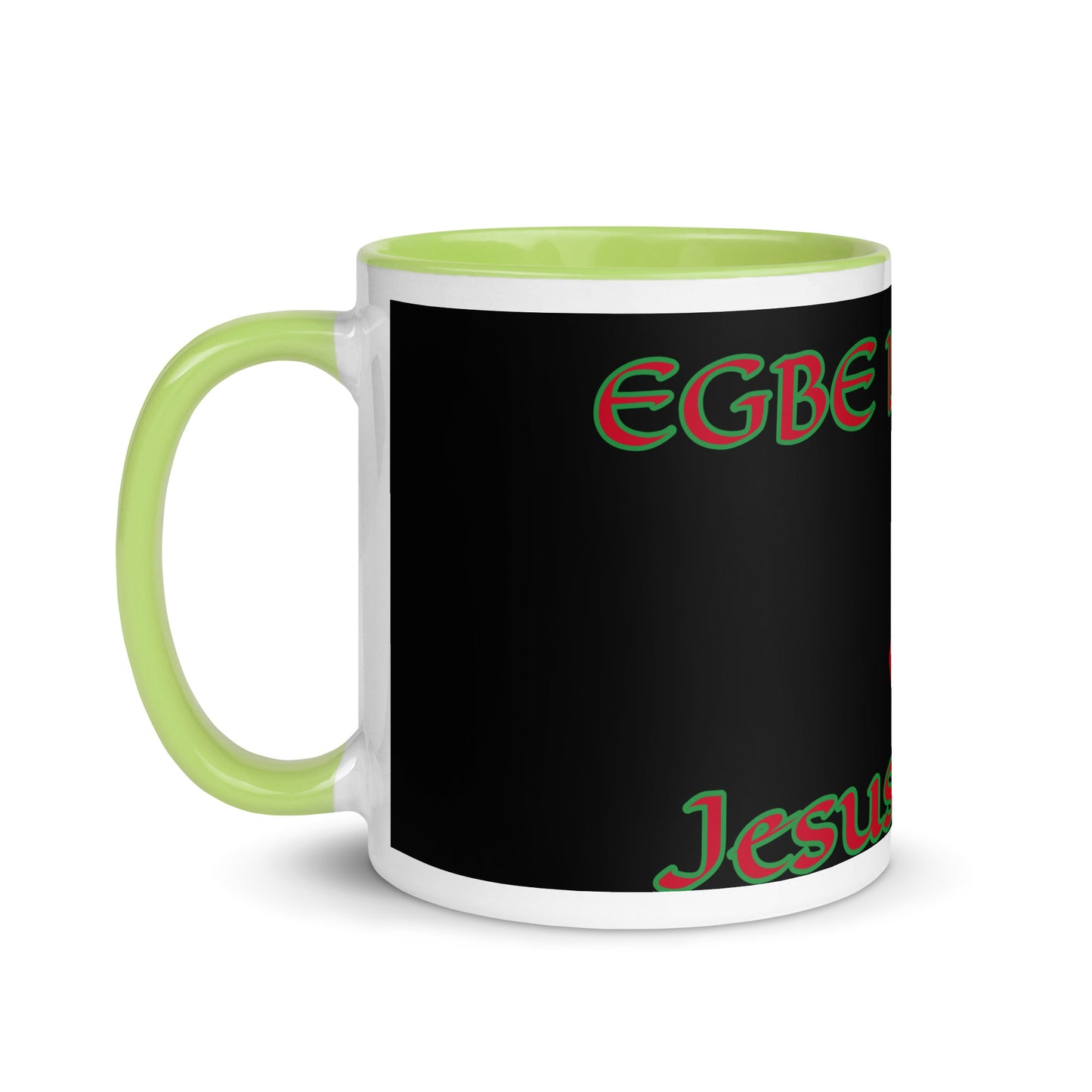 Egbe Jesus Christ 1 black Mug with Color Inside