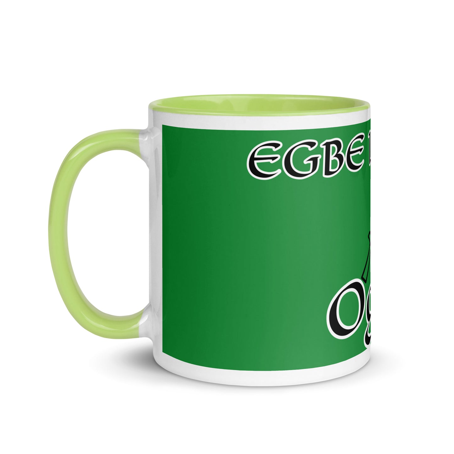 Egbe Ogun Green Mug with Color Inside