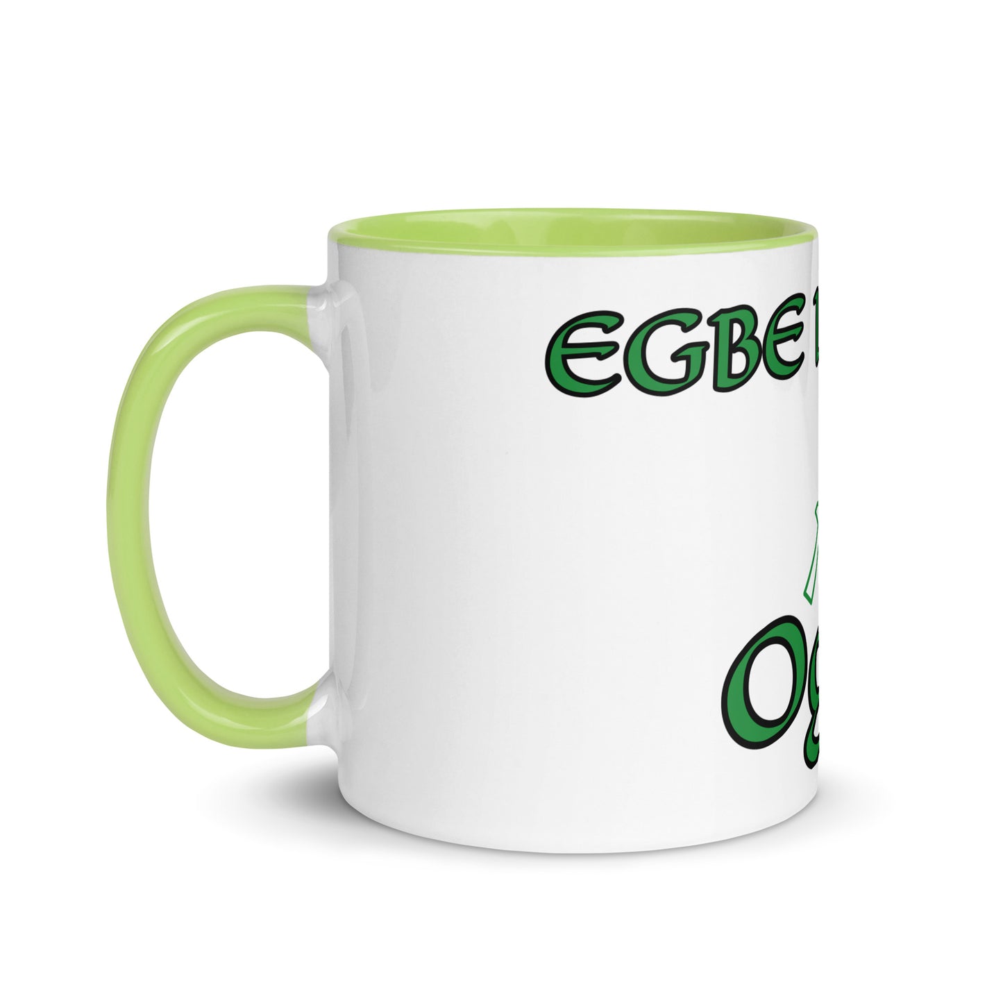 Egbe Ogun White Mug with Color Inside