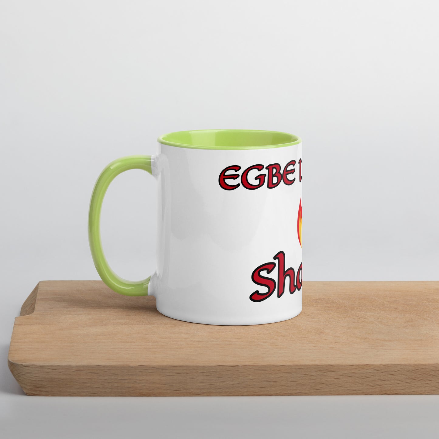 Egbe Shango White Mug with Color Inside