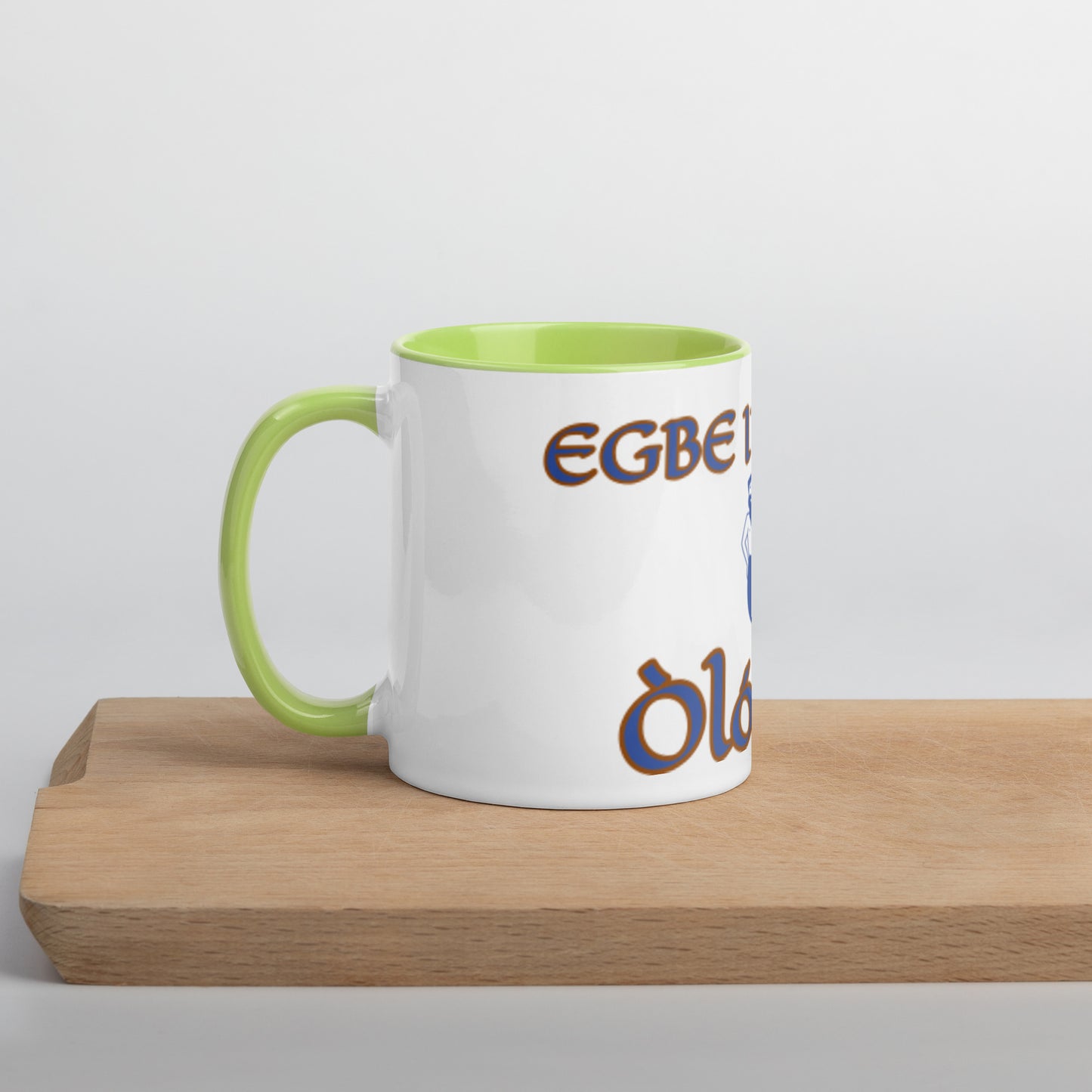 Egbe Olokun white Mug with Color Inside