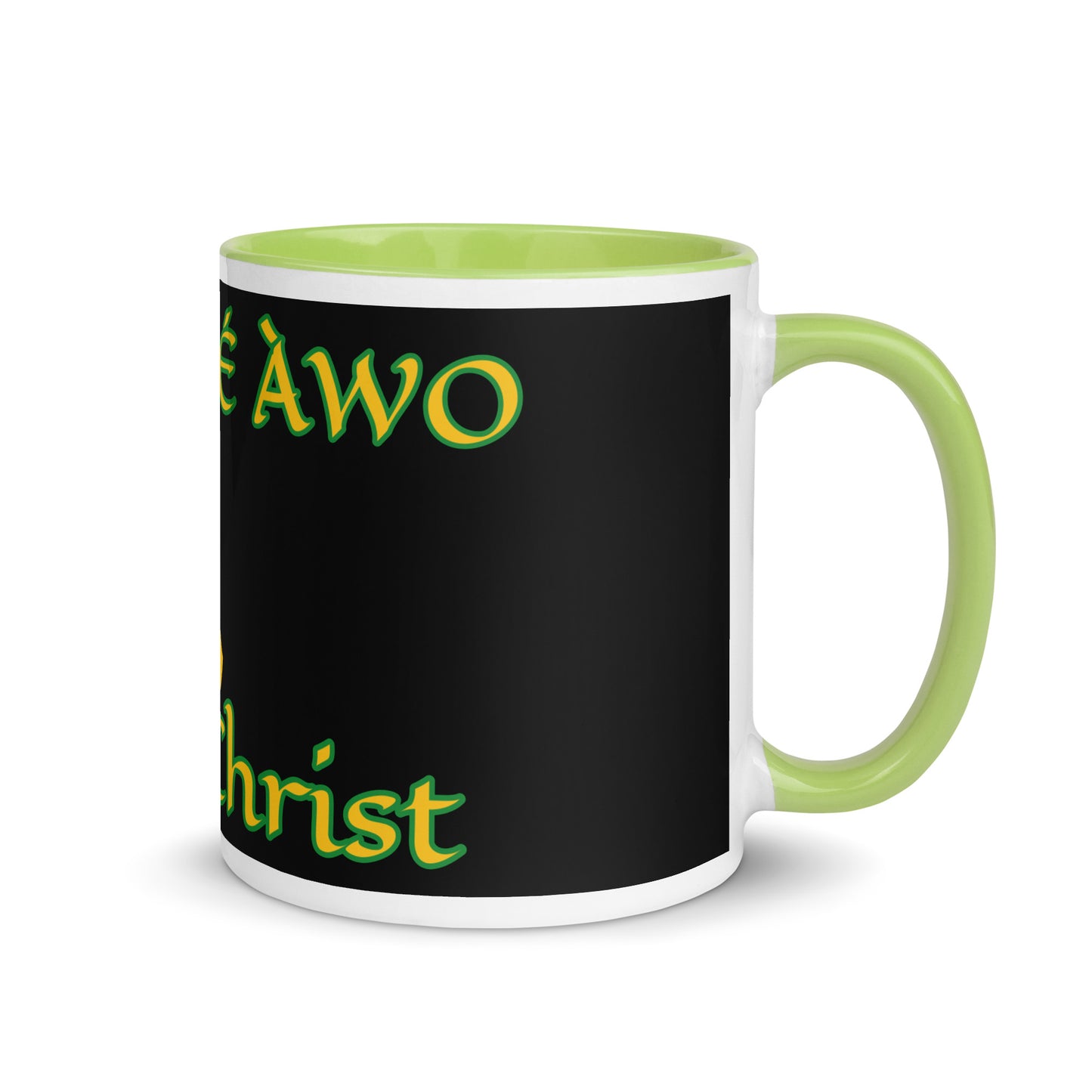 Egbe Jesus Christ black Mug with Color Inside