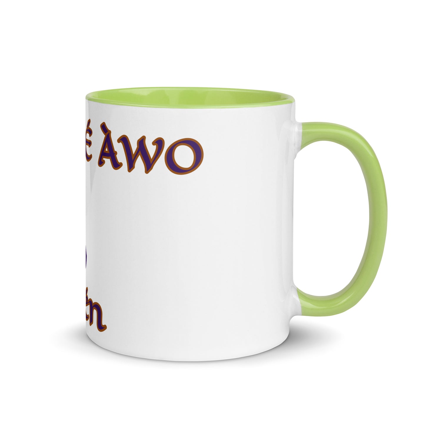 Egbe Amen 2 white Mug with Color Inside