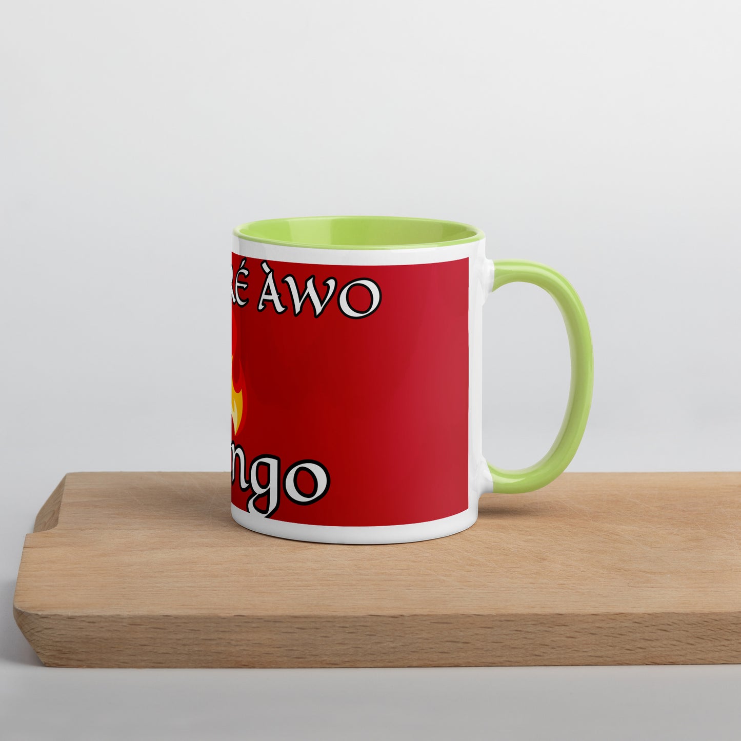 Egbe Shango Red Mug with Color Inside