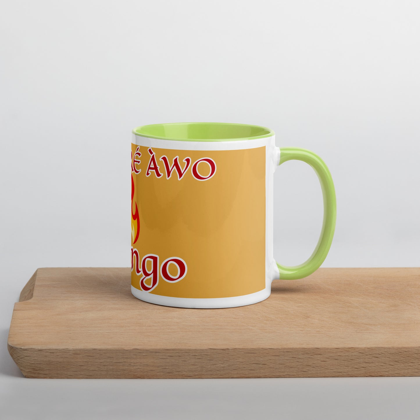 Egbe Shango Gold Mug with Color Inside