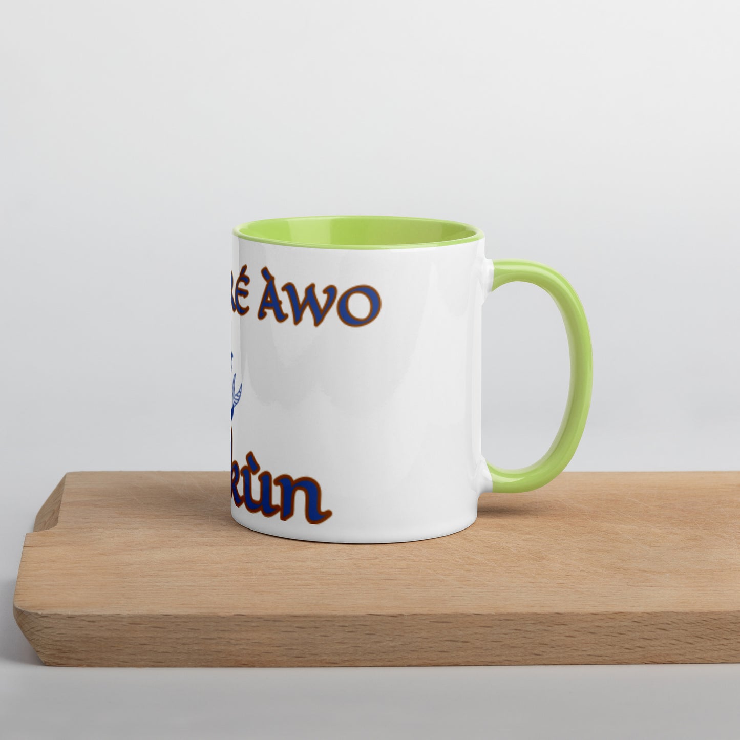 Egbe Olokun white Mug with Color Inside