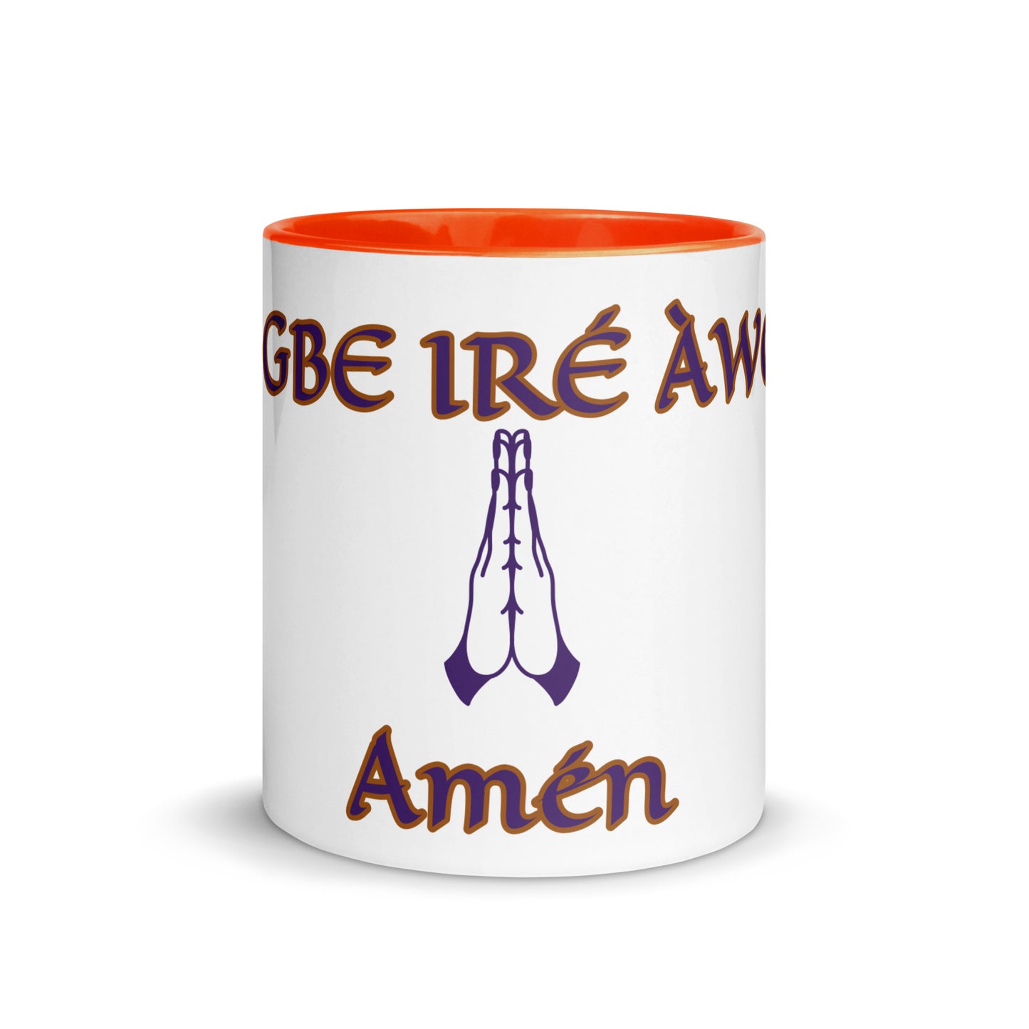 Egbe Amen 2 white Mug with Color Inside