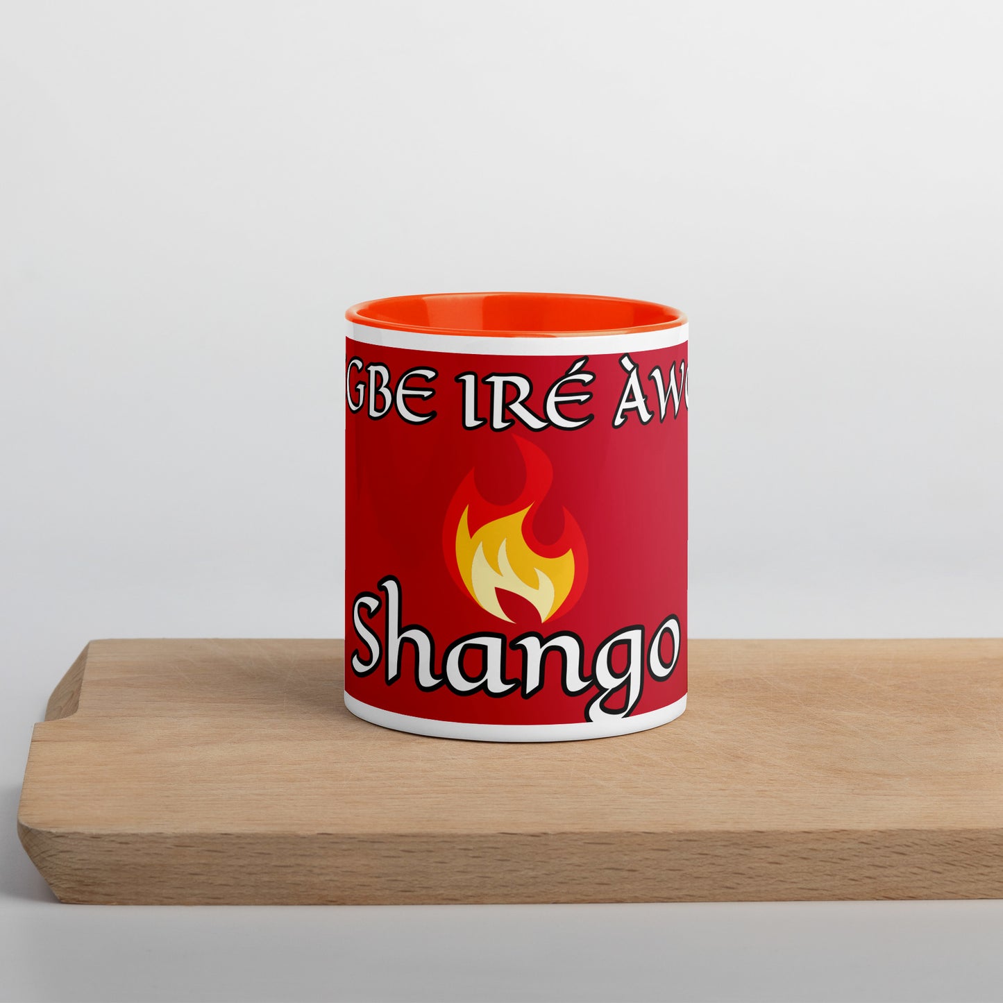 Egbe Shango Red Mug with Color Inside