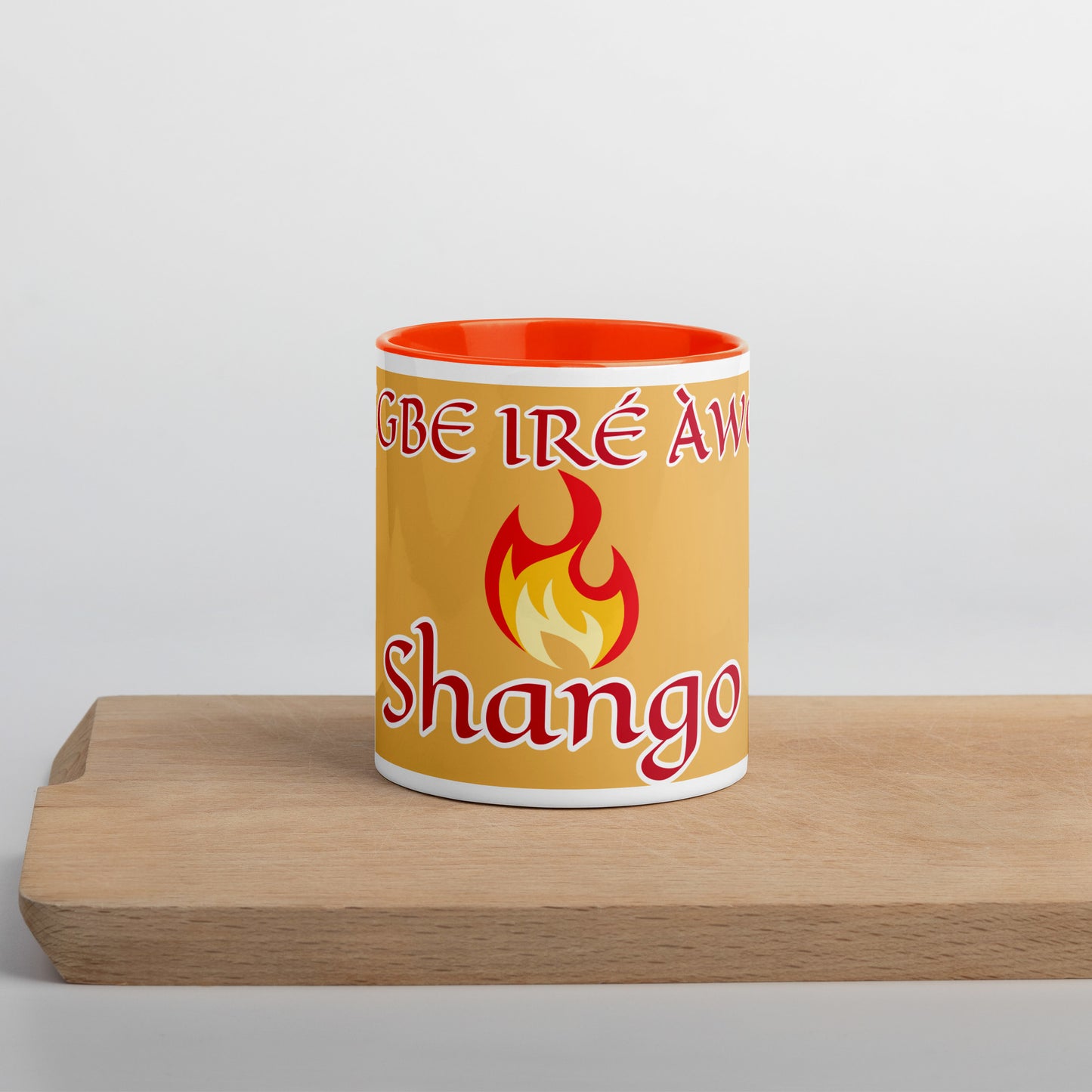 Egbe Shango Gold Mug with Color Inside