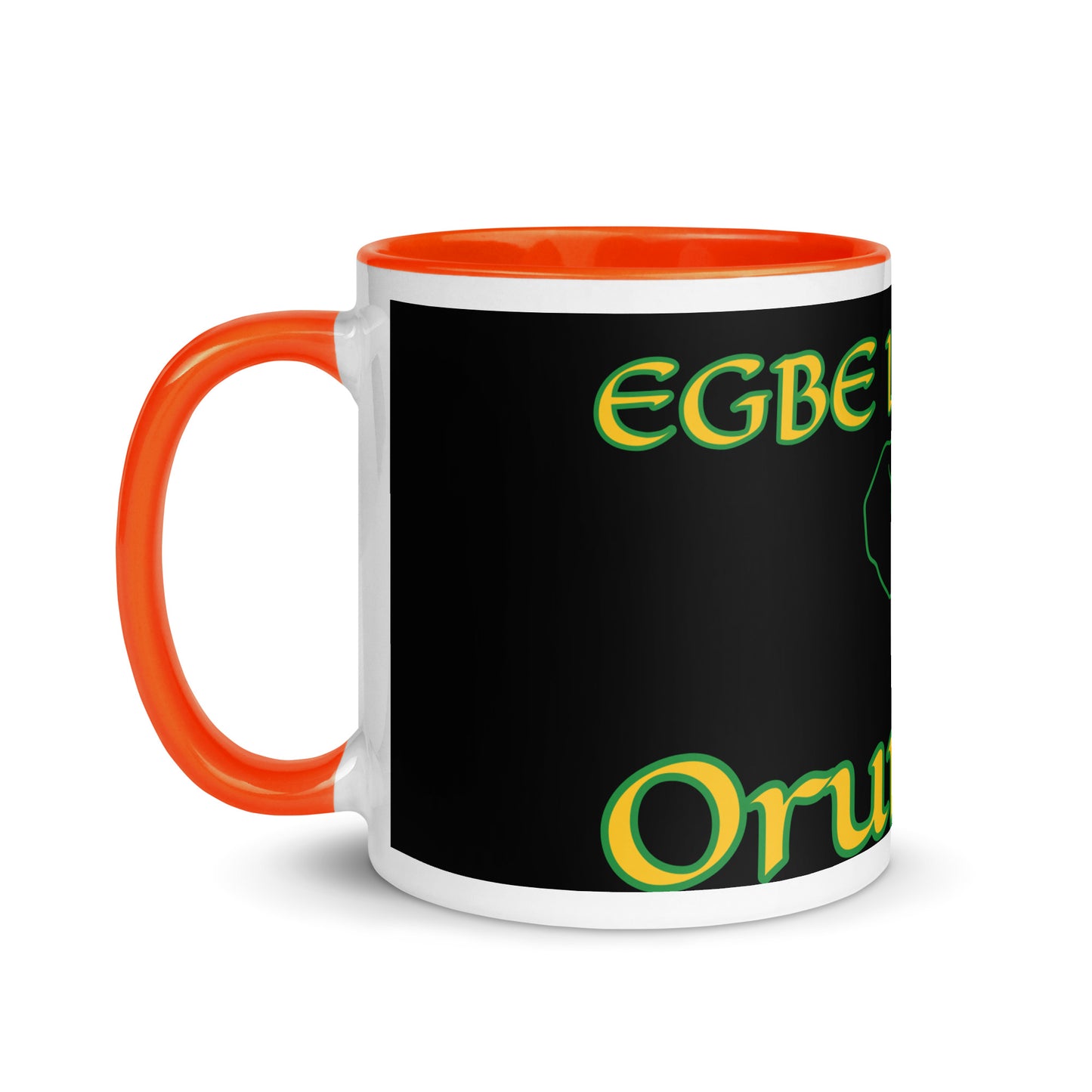 Egbe Orunmila Lucumi reverse black Mug with Color Inside