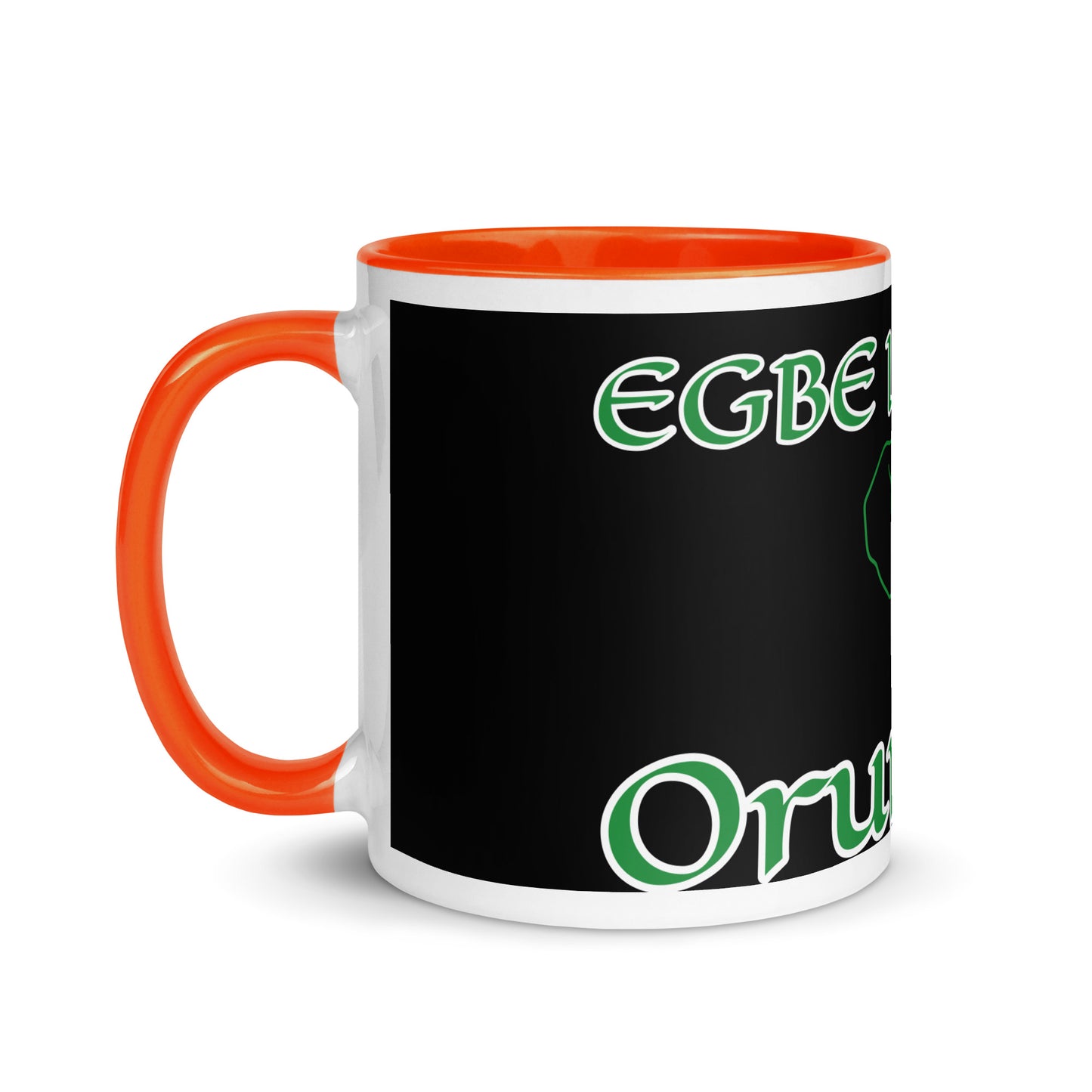 Egbe Orunmila Ájé ju Ogun black Mug with Color Inside