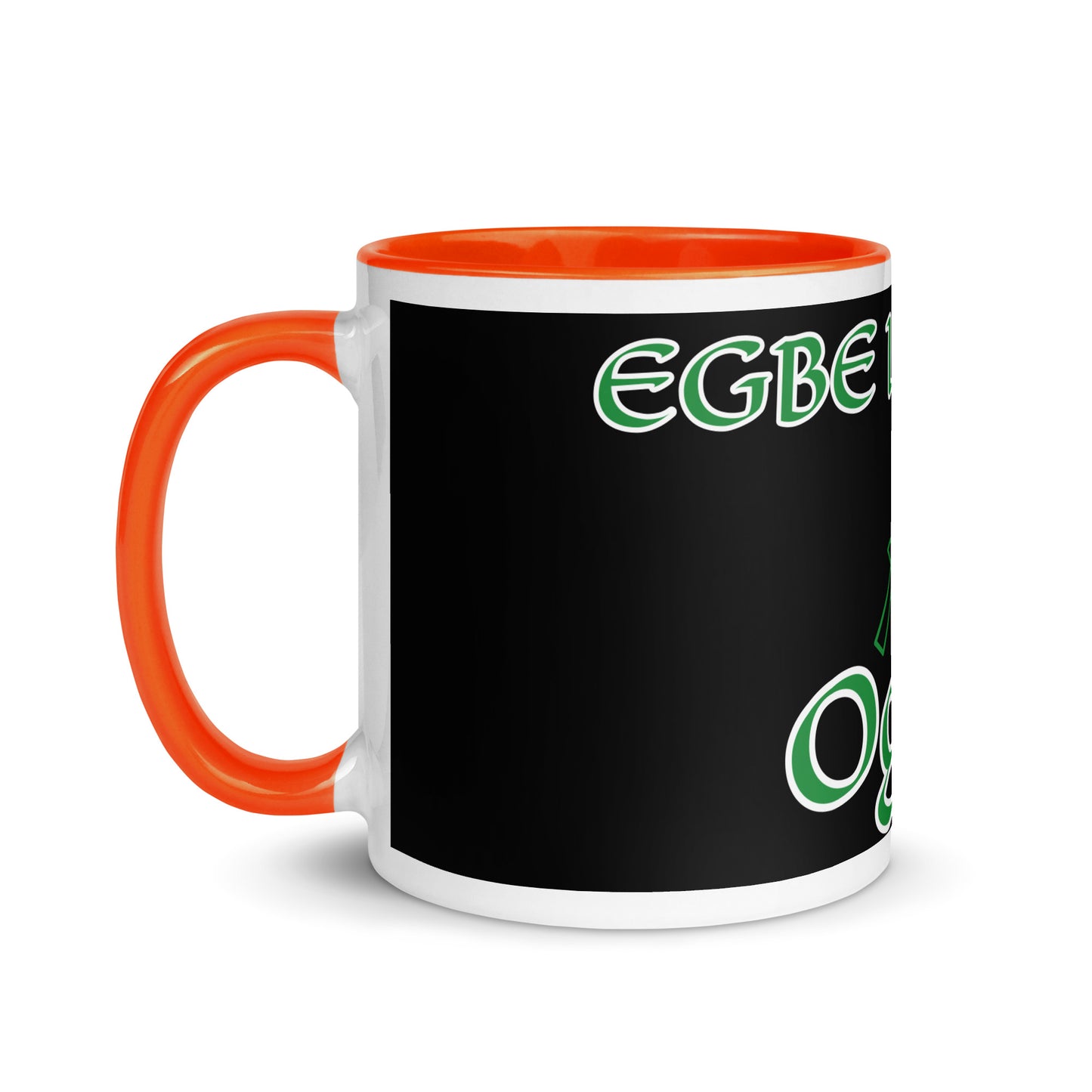 Egbe Ogun Black Mug with Color Inside