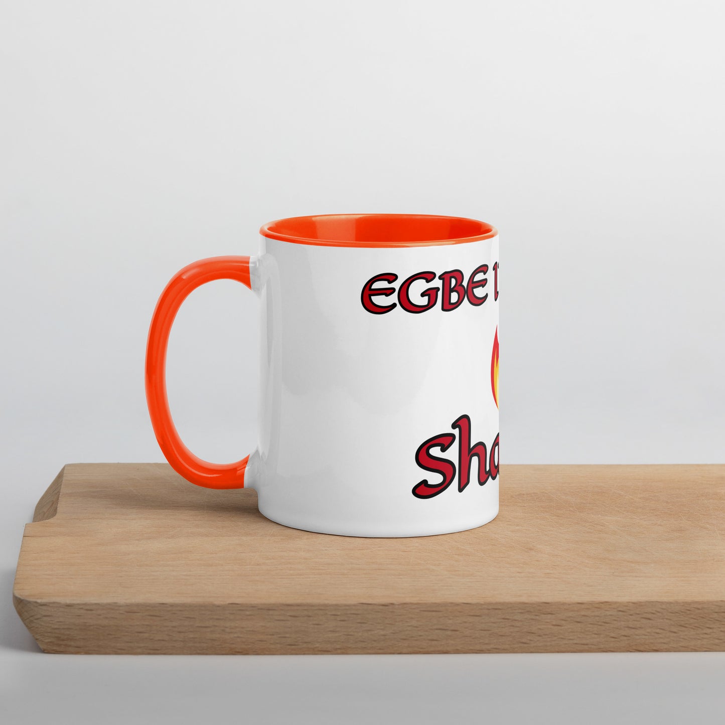 Egbe Shango White Mug with Color Inside