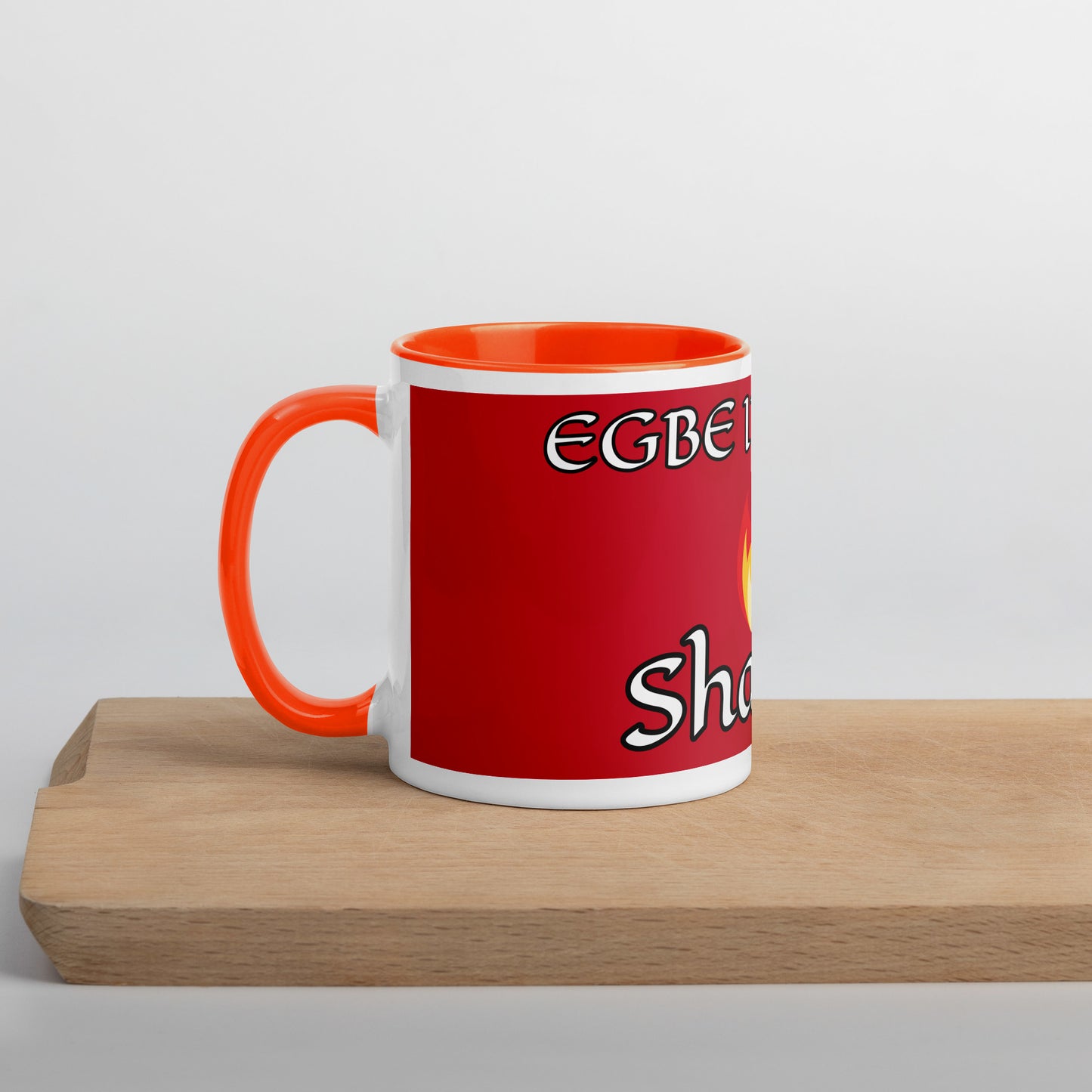 Egbe Shango Red Mug with Color Inside