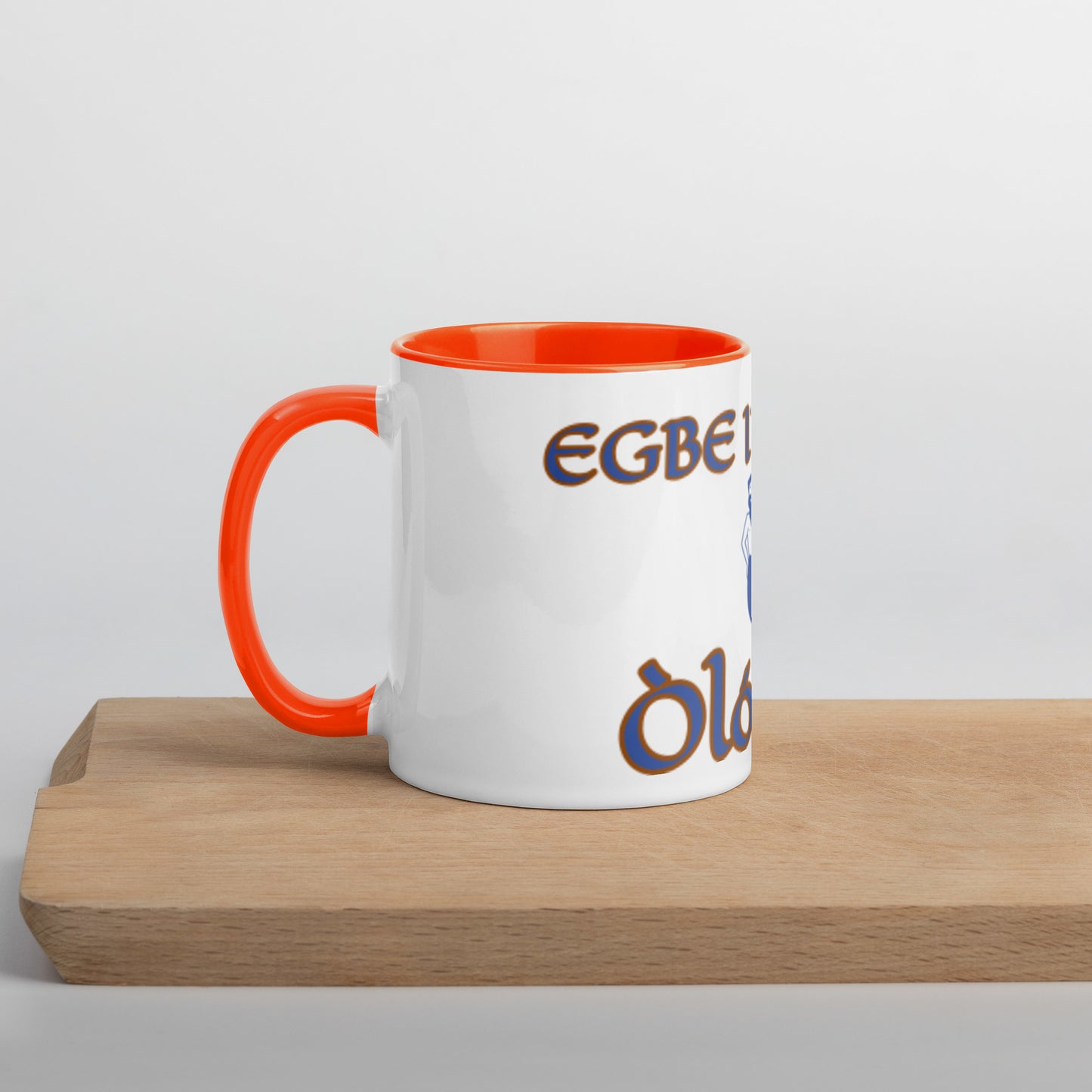 Egbe Olokun white Mug with Color Inside