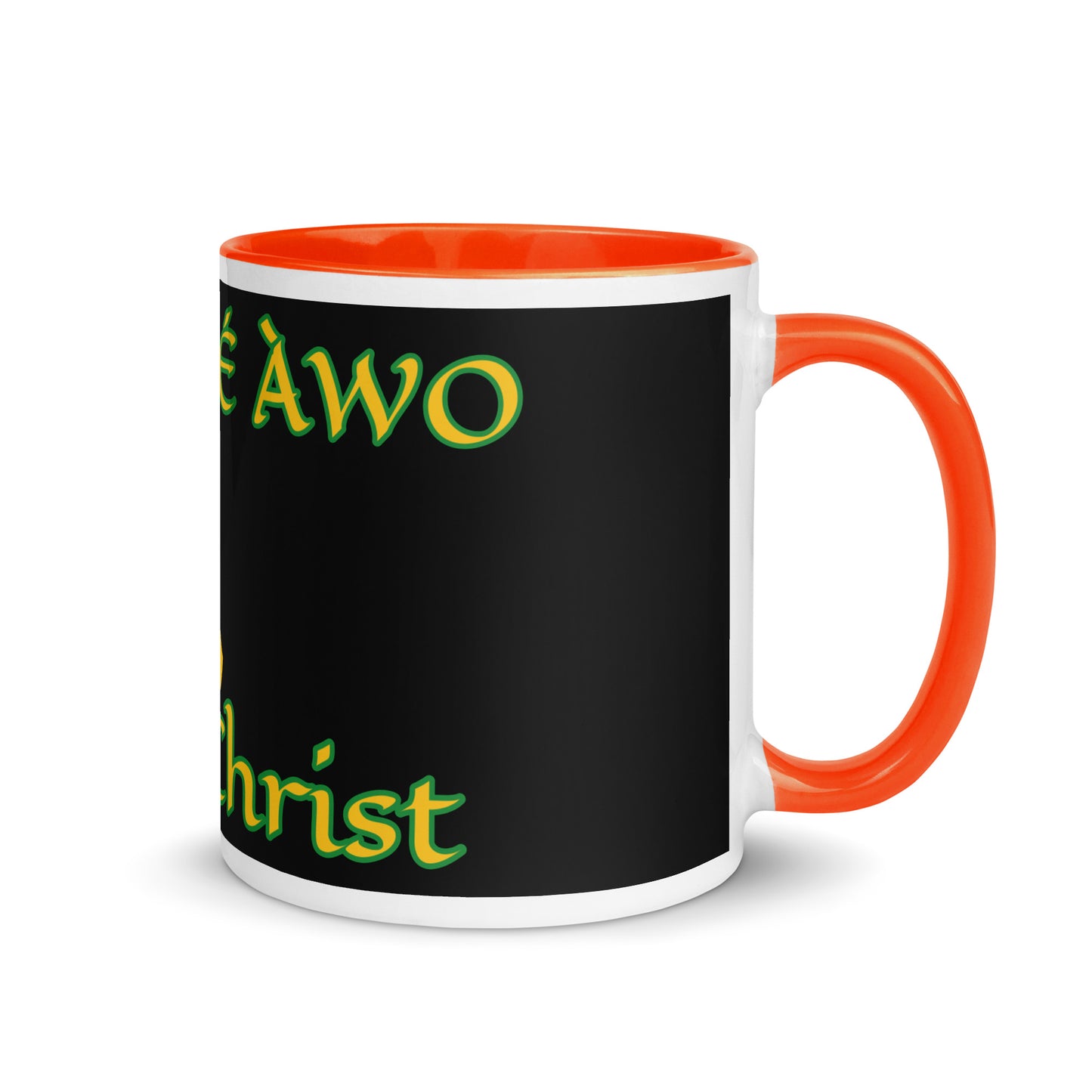 Egbe Jesus Christ black Mug with Color Inside