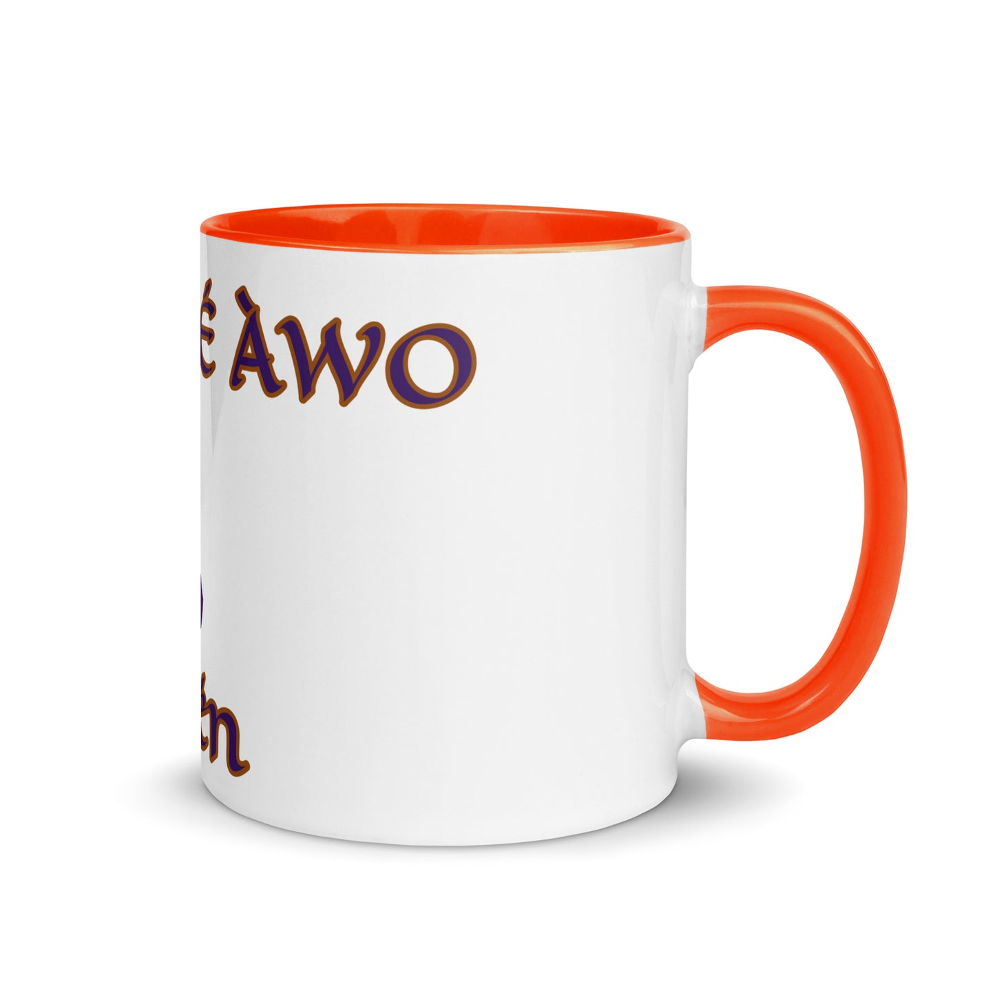 Egbe Amen 2 white Mug with Color Inside