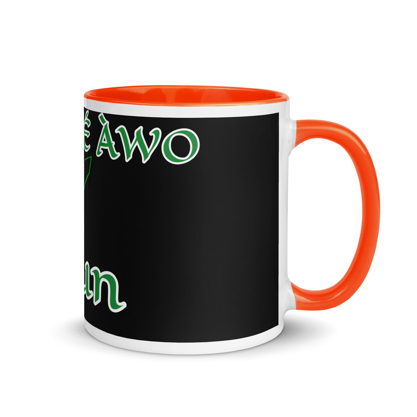 Egbe Ogun Black Mug with Color Inside