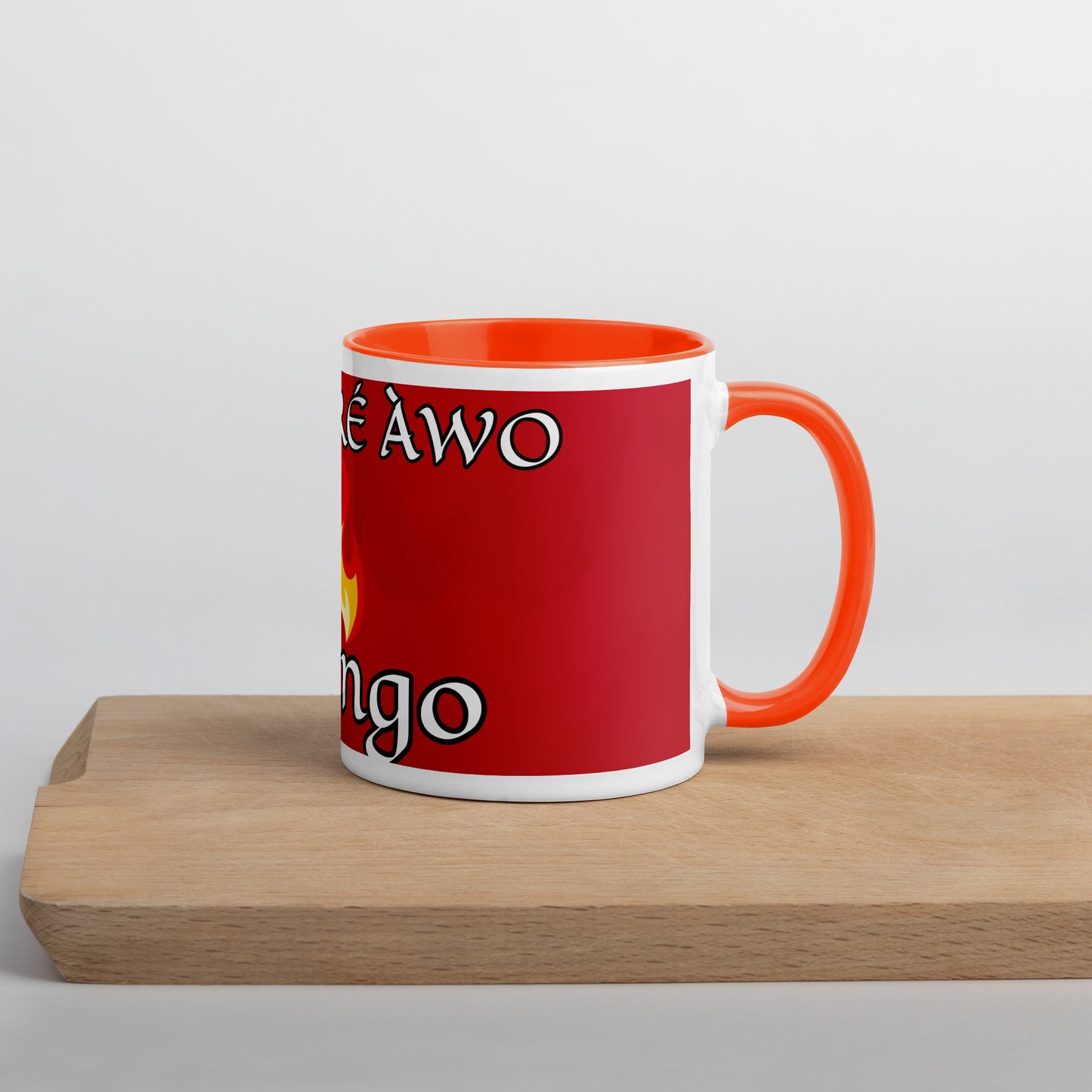 Egbe Shango Red Mug with Color Inside