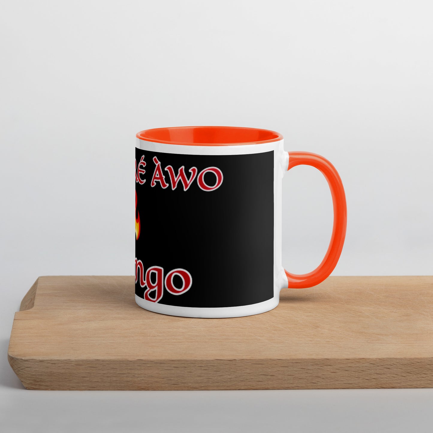 Egbe Shango Black Mug with Color Inside