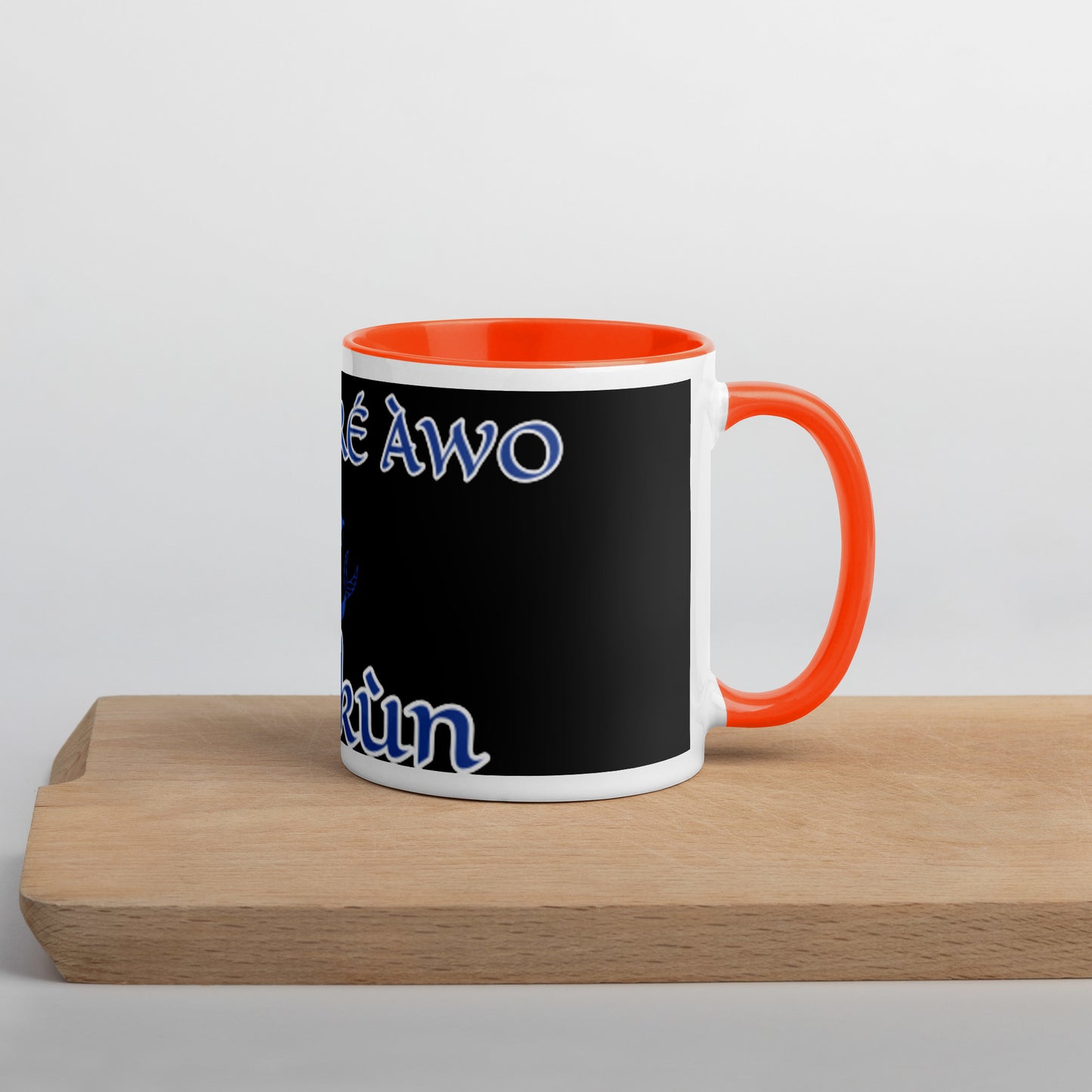 Egbe Olokun black Mug with Color Inside