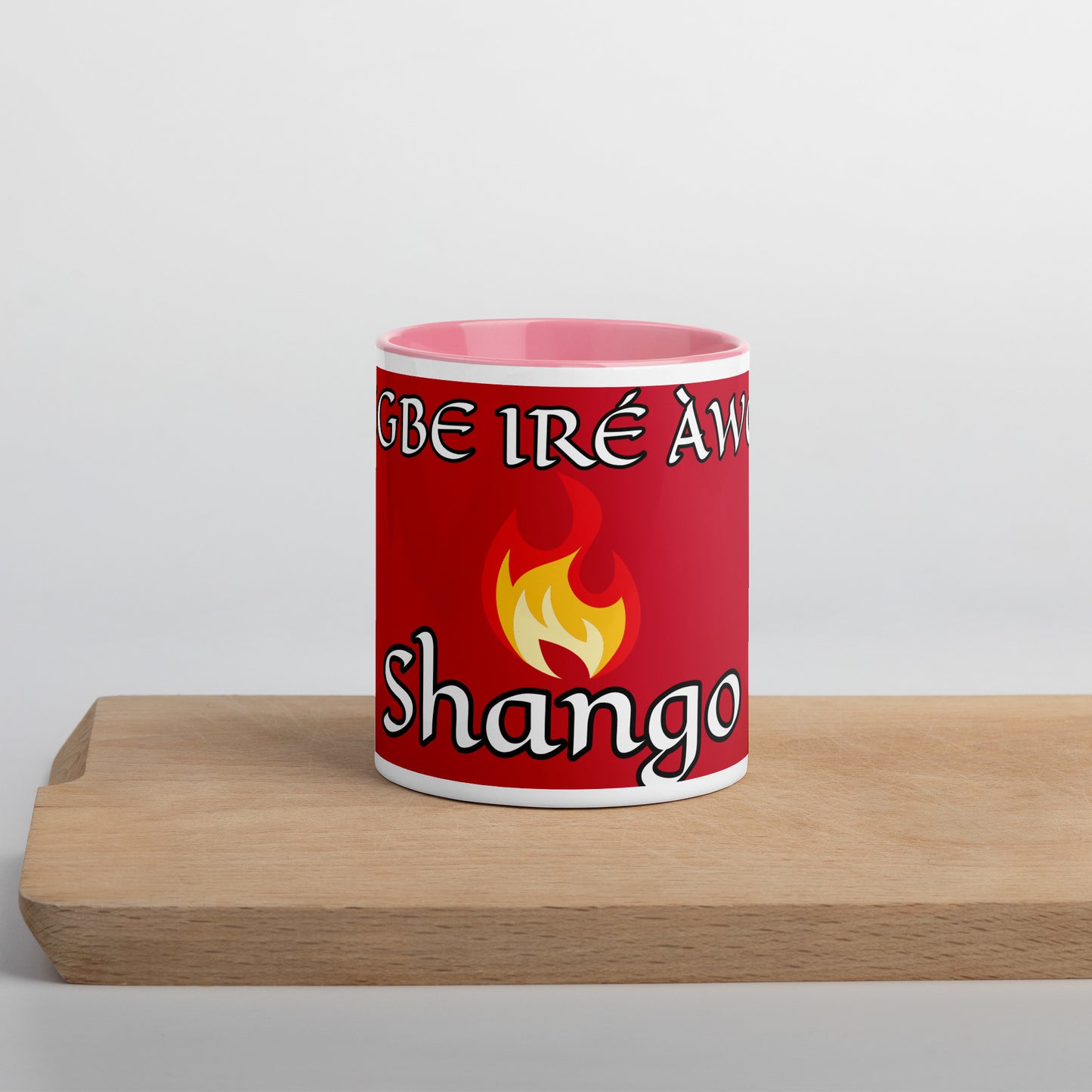 Egbe Shango Red Mug with Color Inside