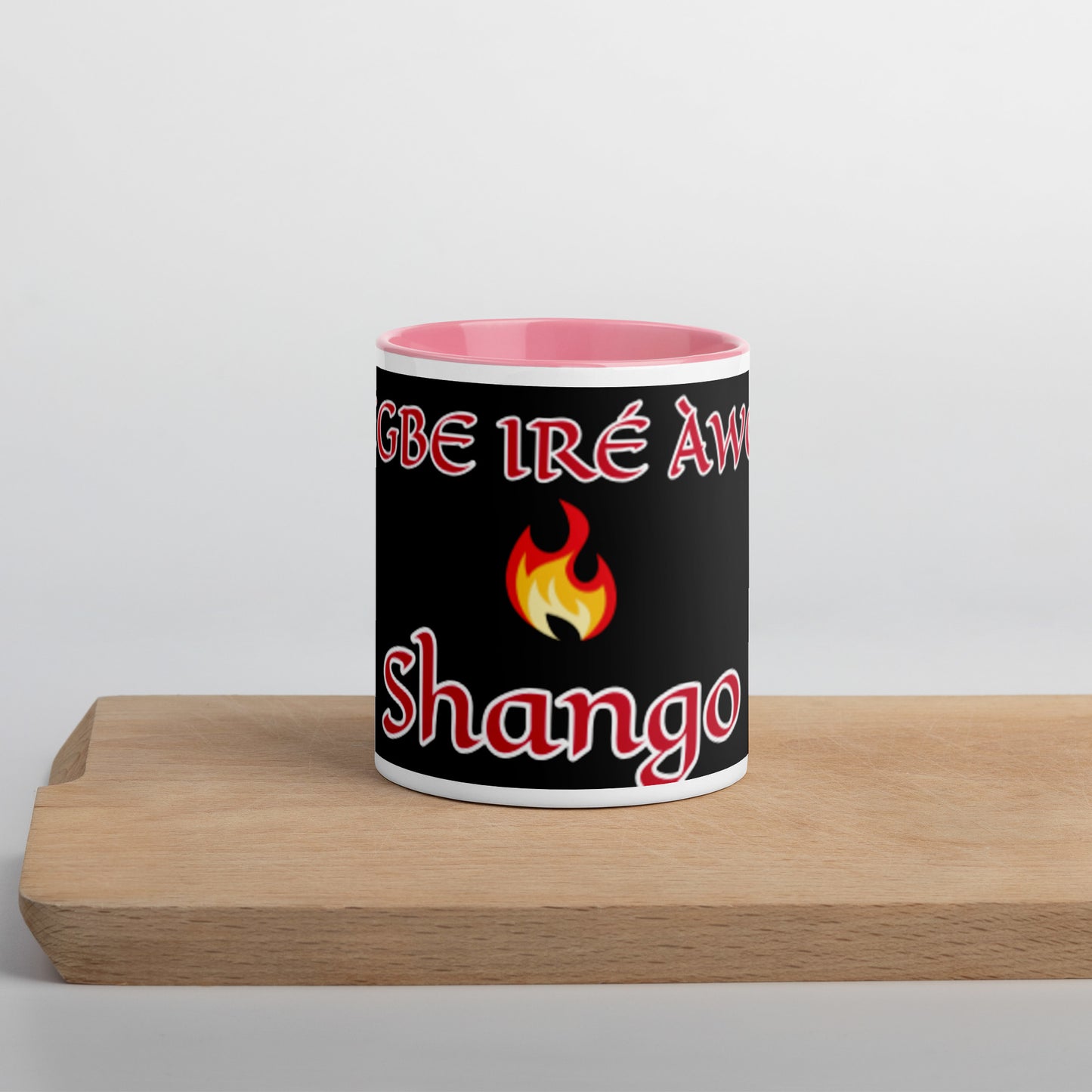 Egbe Shango Black Mug with Color Inside