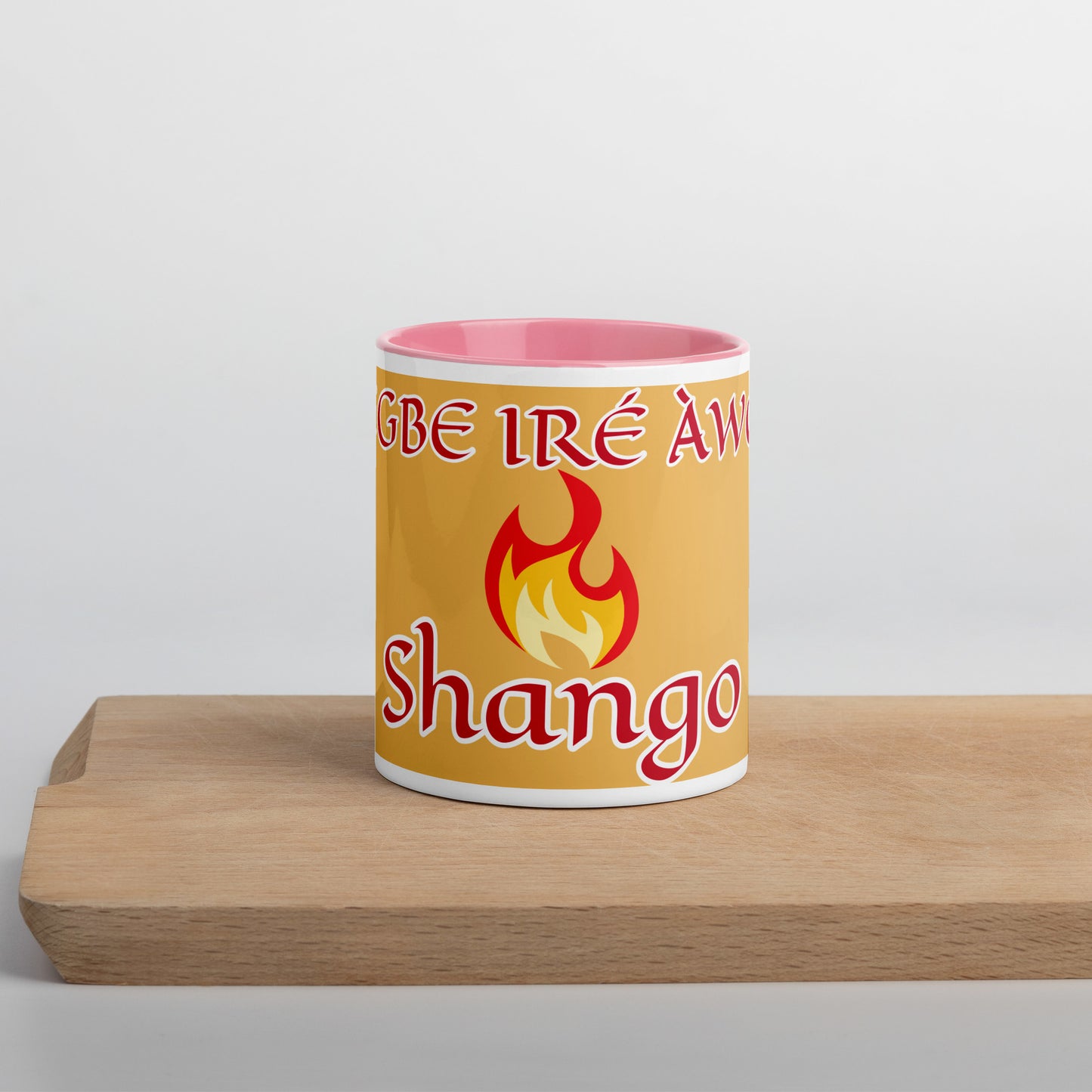 Egbe Shango Gold Mug with Color Inside